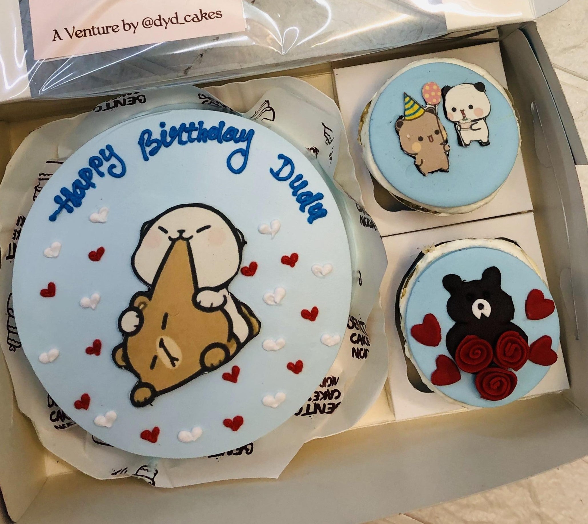 Teddy-Bubu Dudu Mini Bento Combo Cake