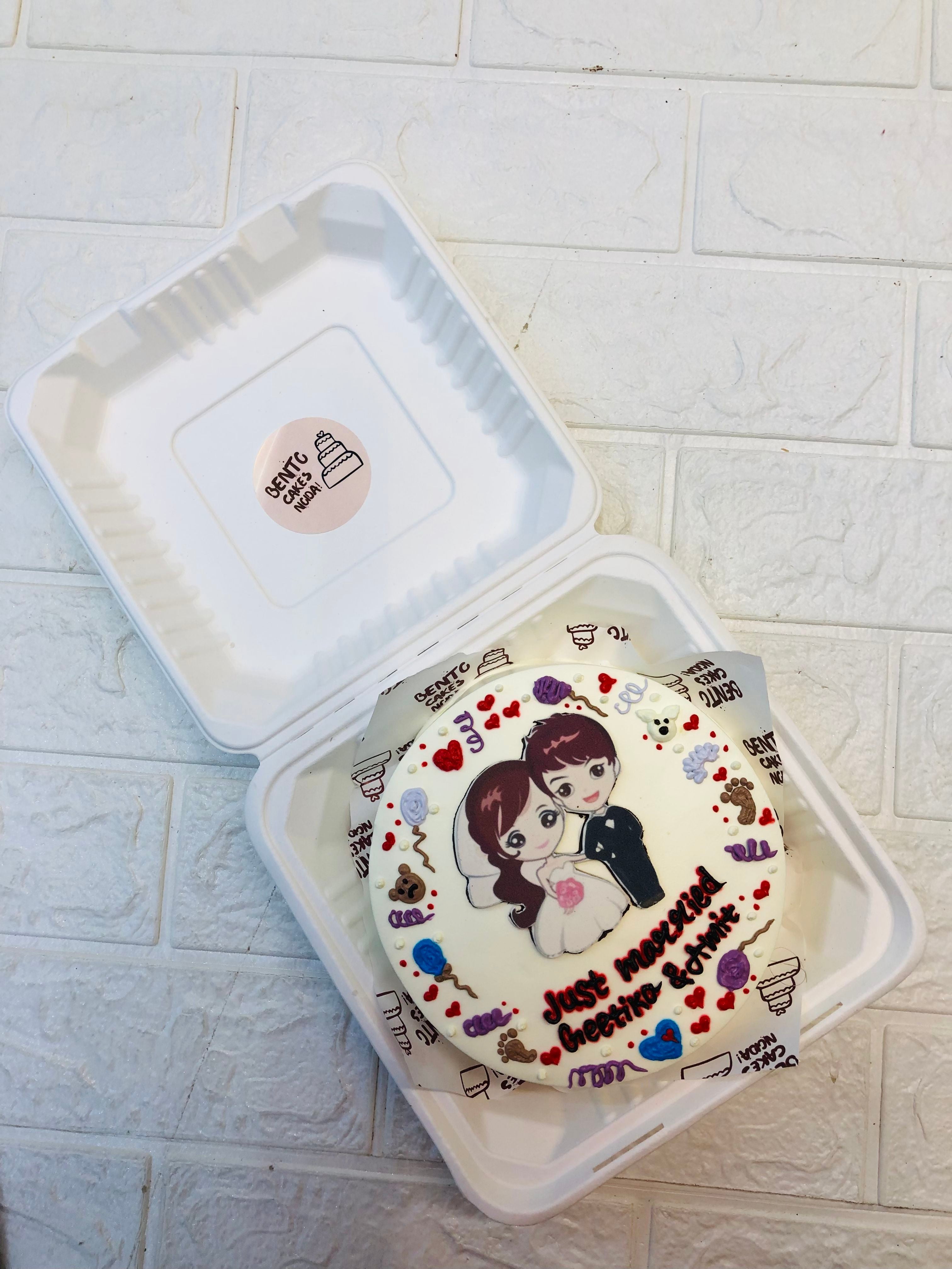 Just Married Theme Bento Cake