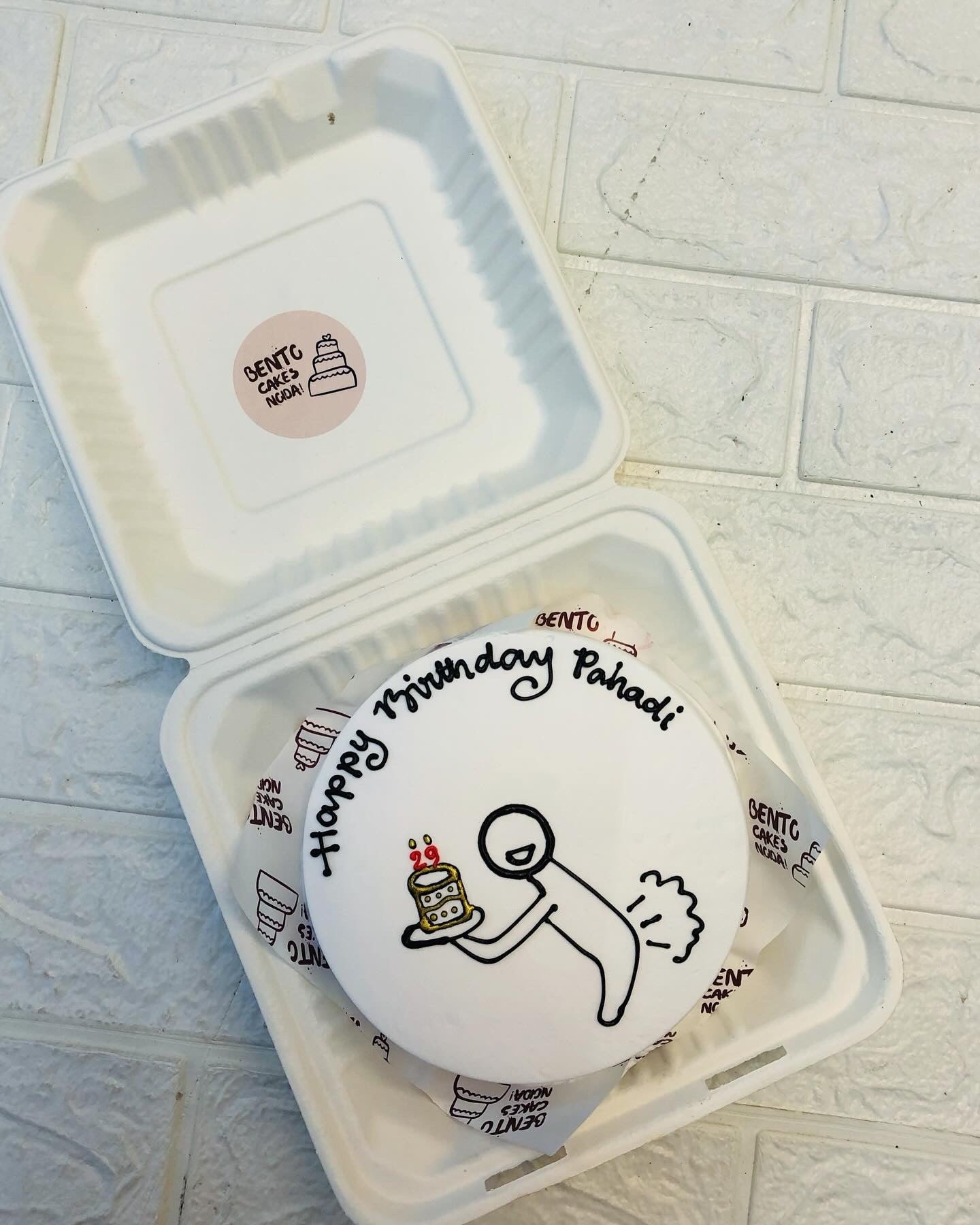 Fart Cartoon Theme Bento Cake