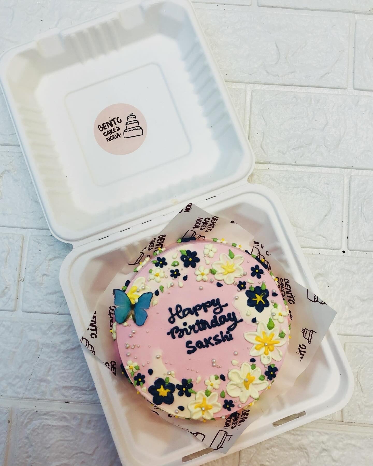 Charming Florals Theme Bento Cake