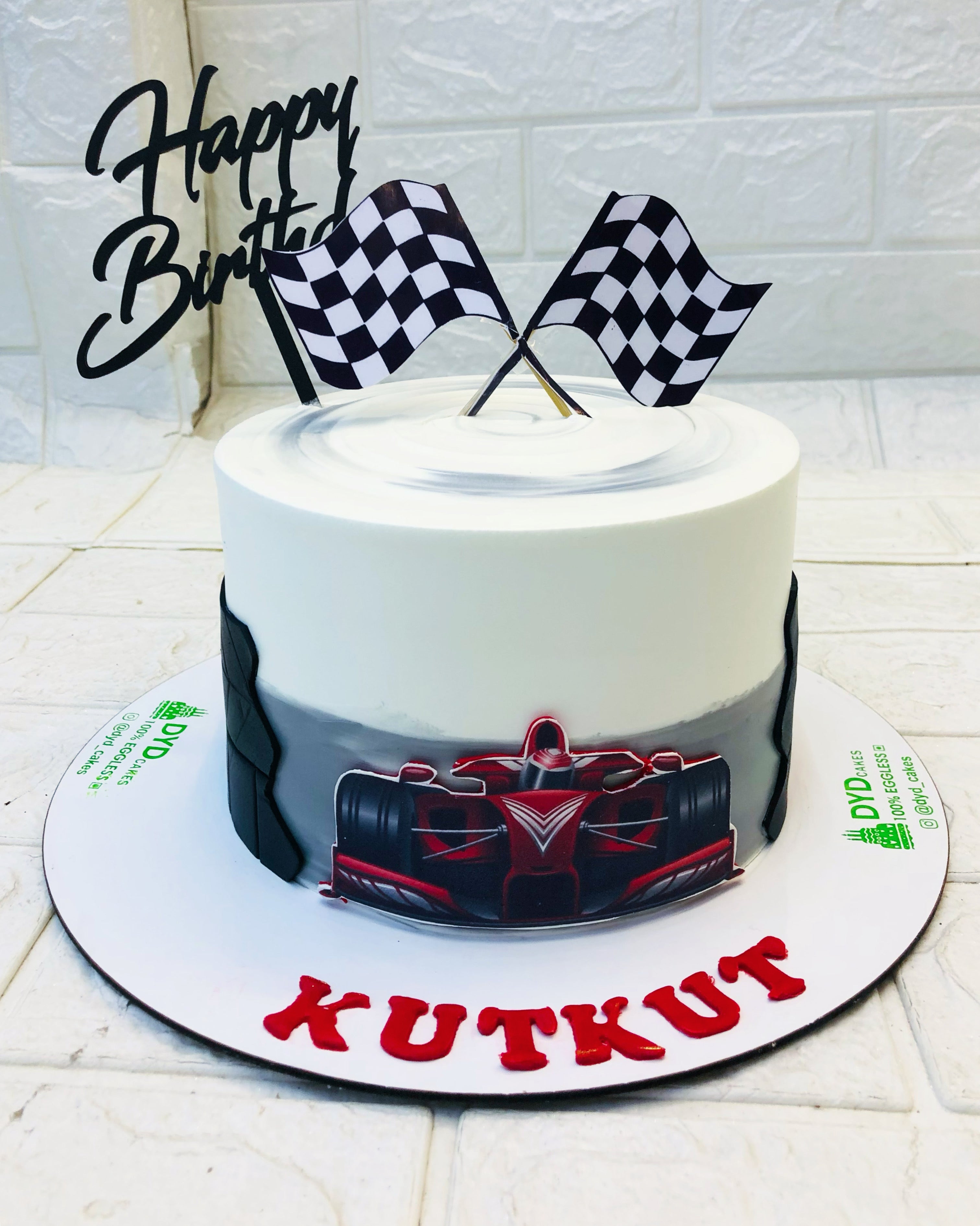 F1  Racing Car Theme Cake