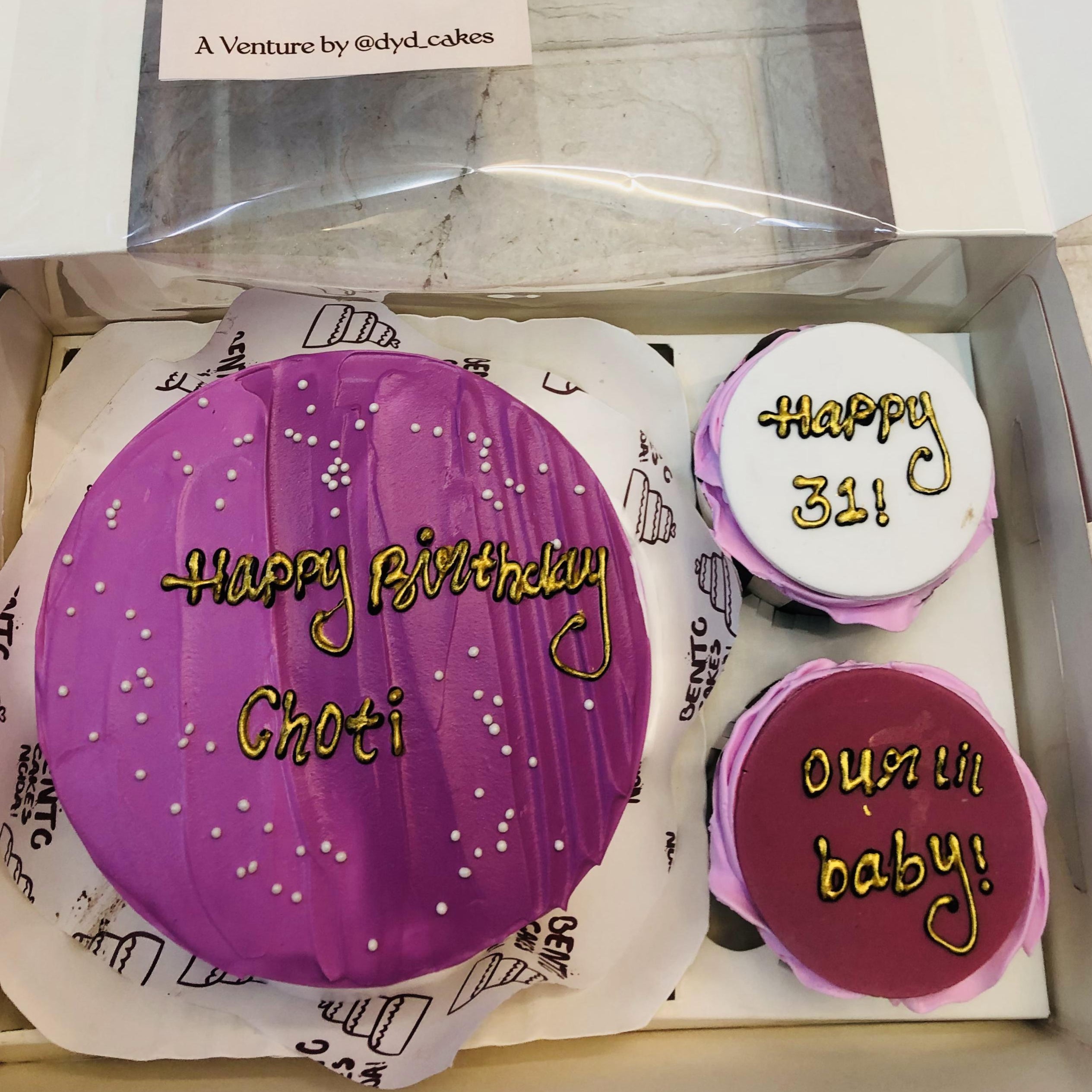 Aesthetic Purple Mini Bento Combo Cake