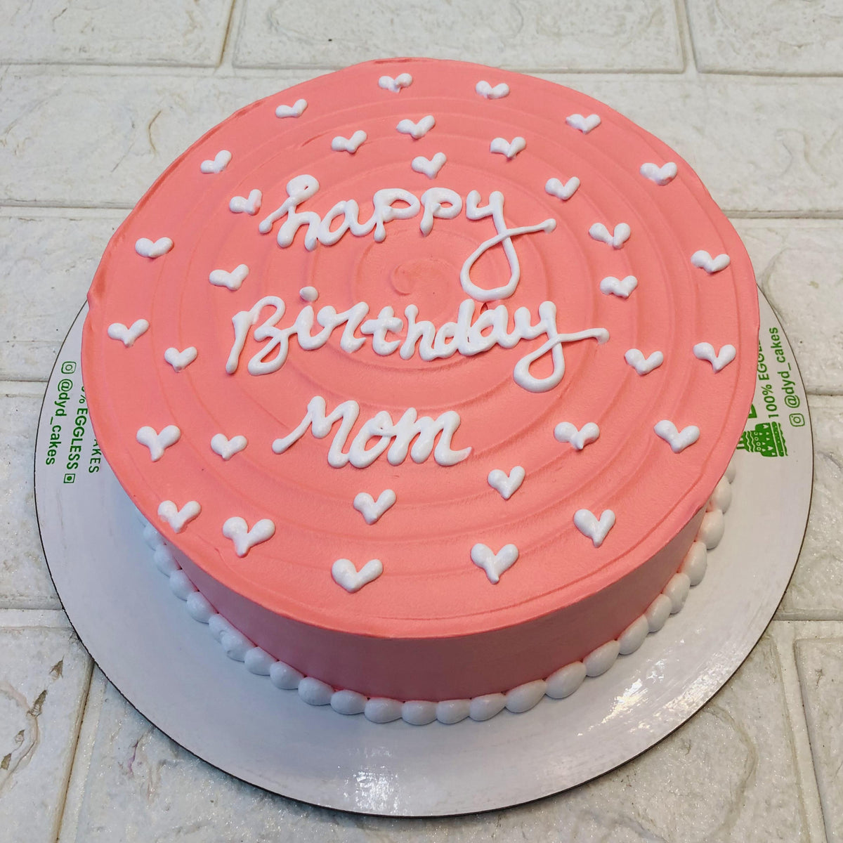 White Hearts Cake