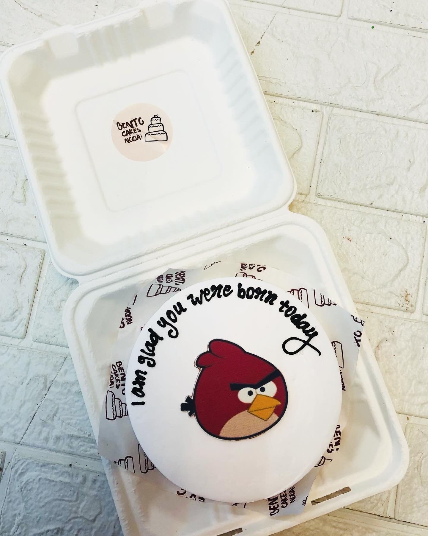 Angry Bird Theme Bento Cake
