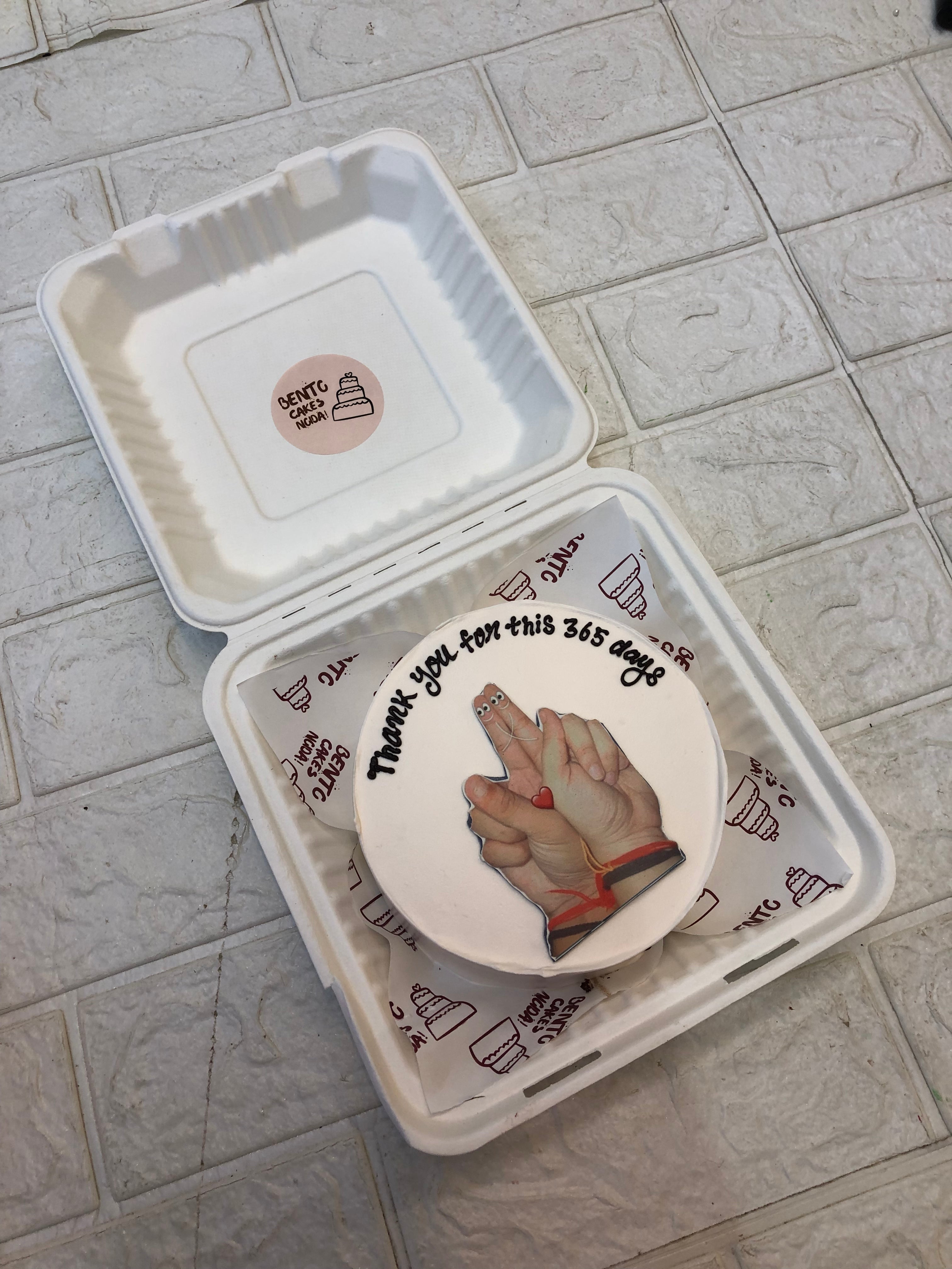 Together Theme Couple Bento Cake