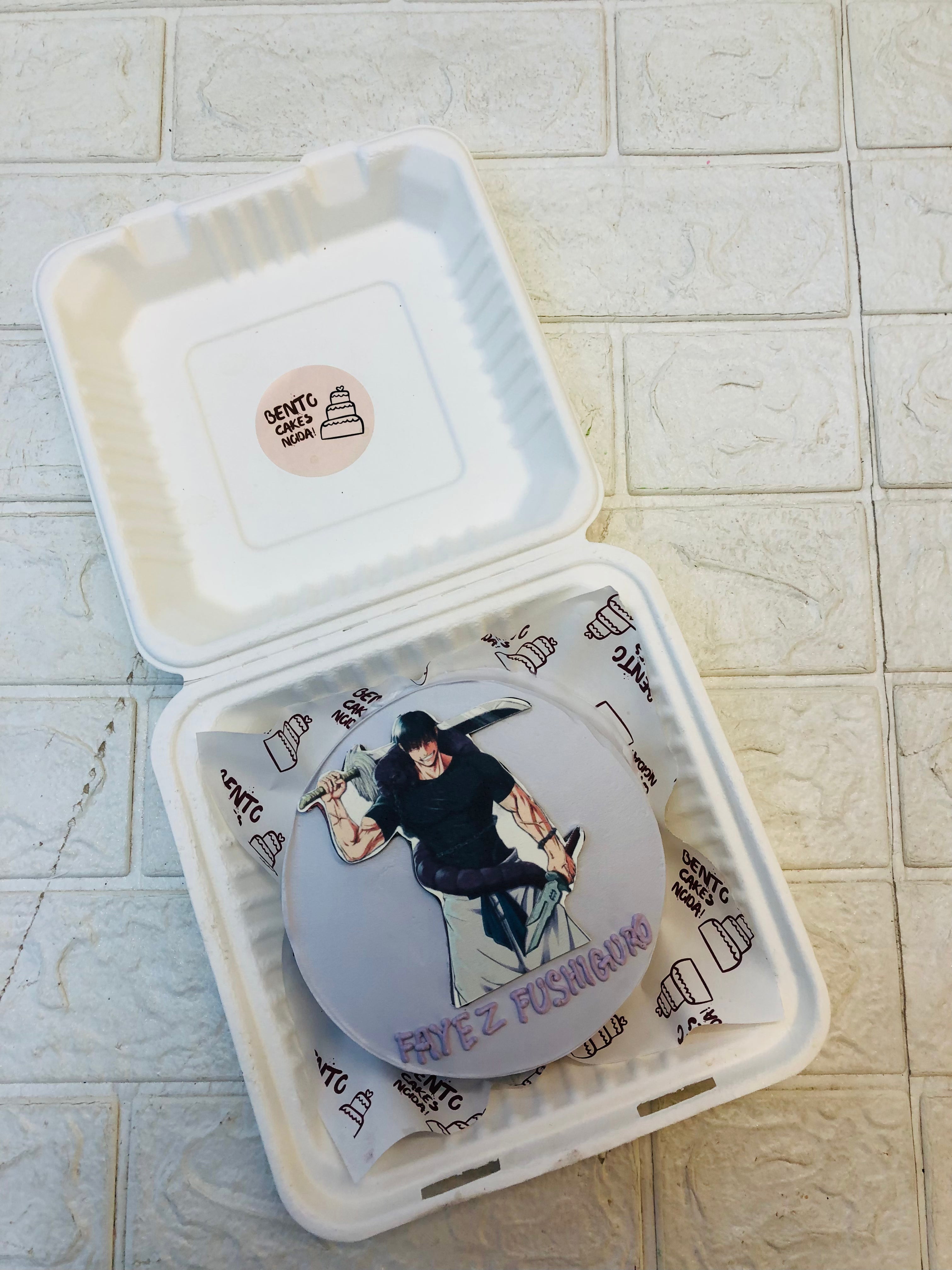 Naruto Theme Grey Bento Cake