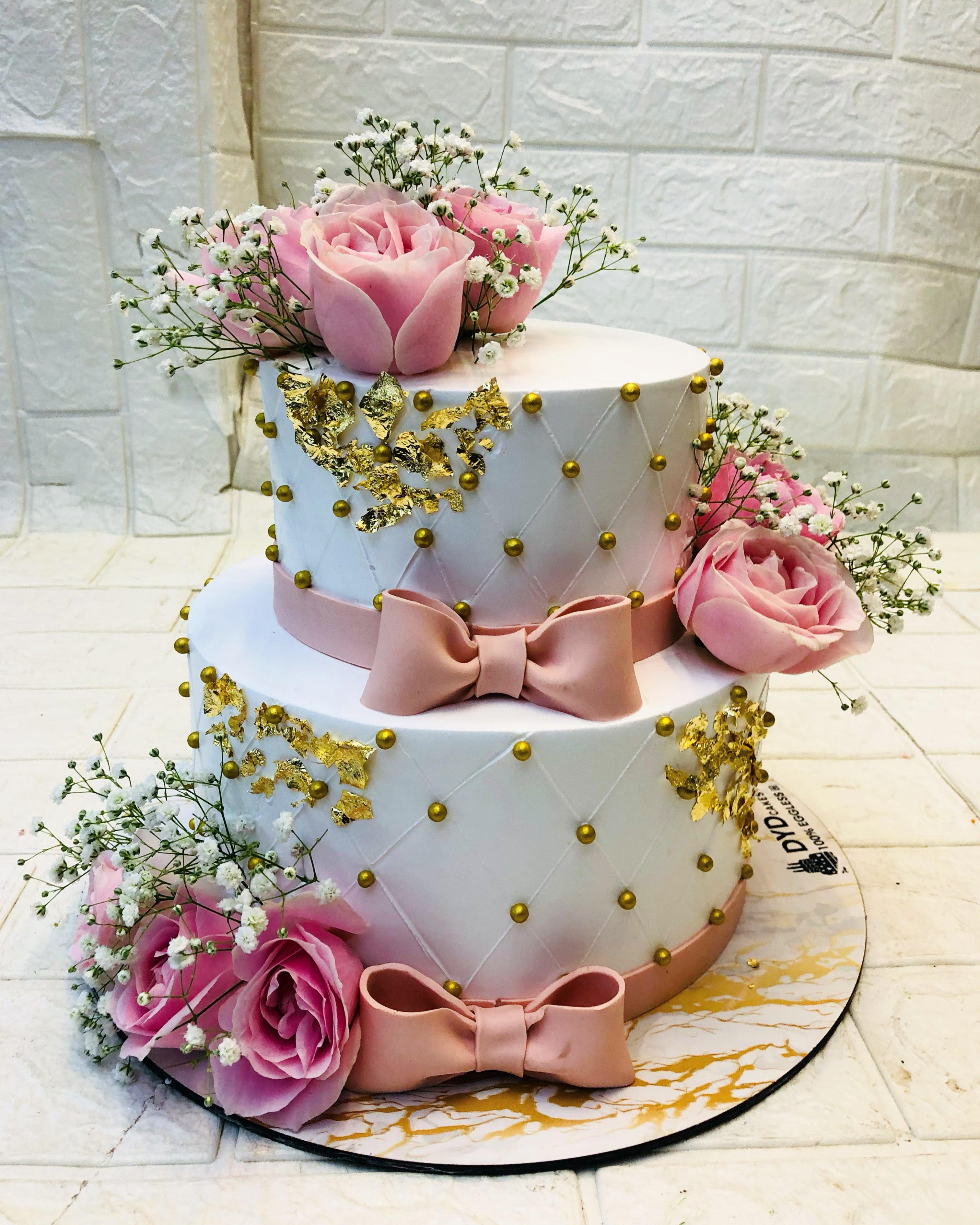 Beautiful Multicolor Flowers Cake