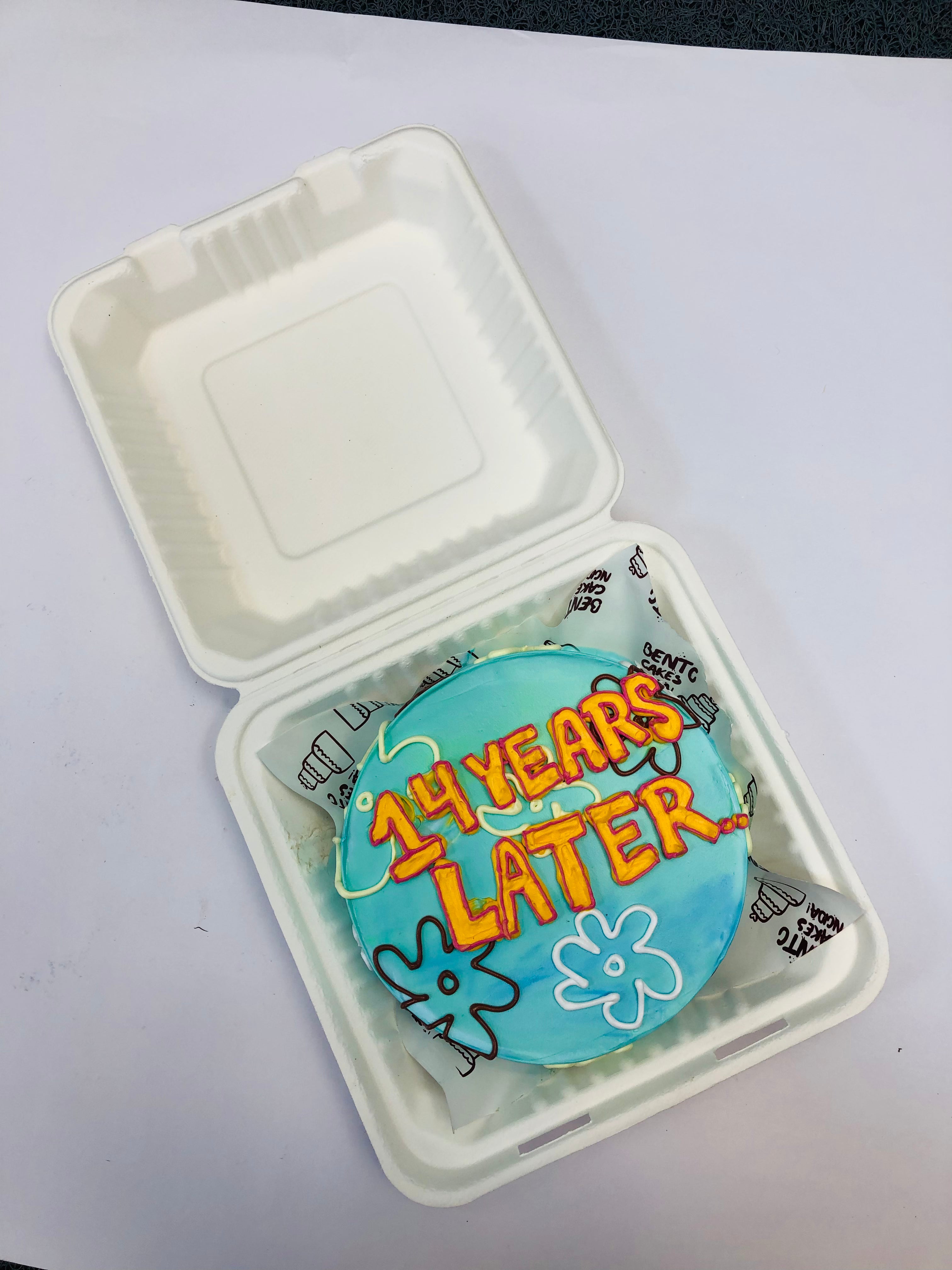 Aesthetic Blue Kids Bento Cake
