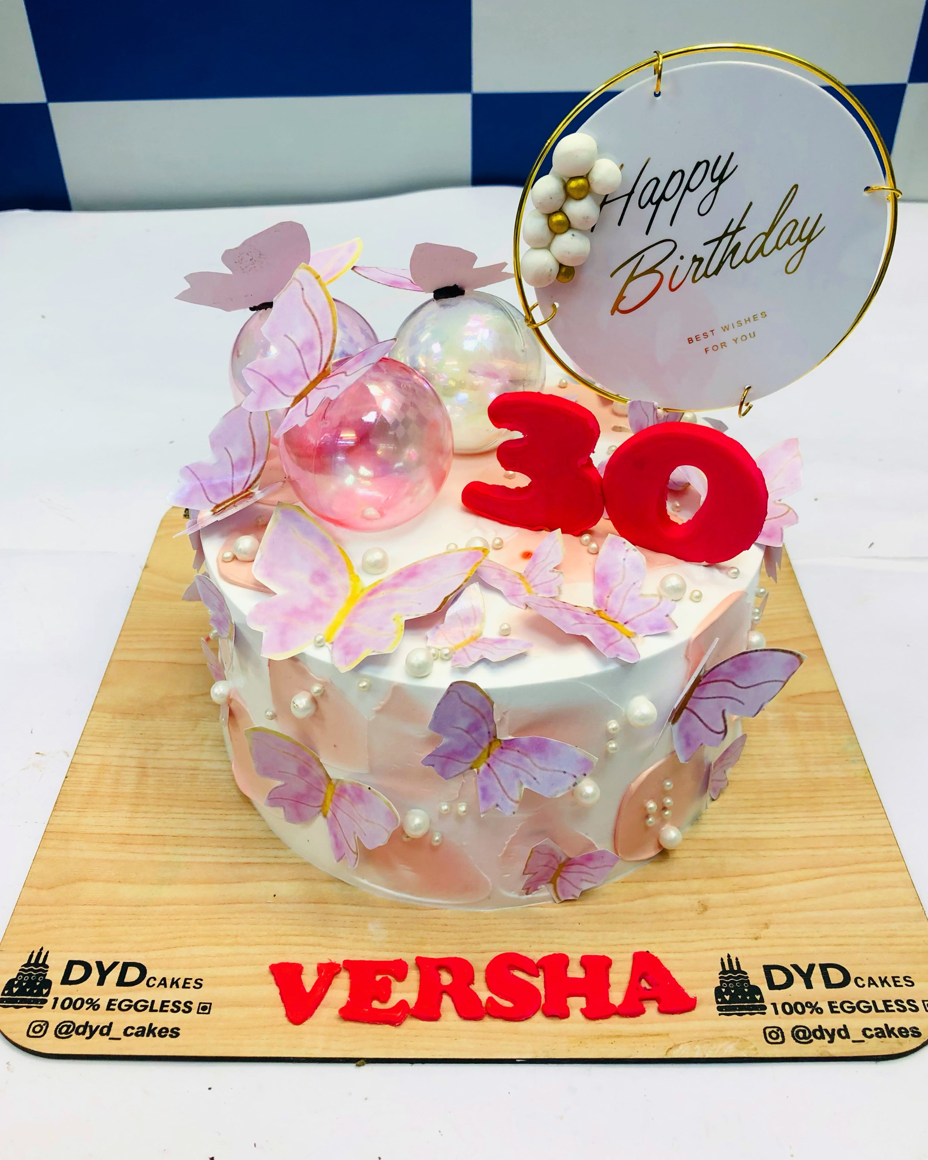 Aesthetic Butterflies with Balloon Cake