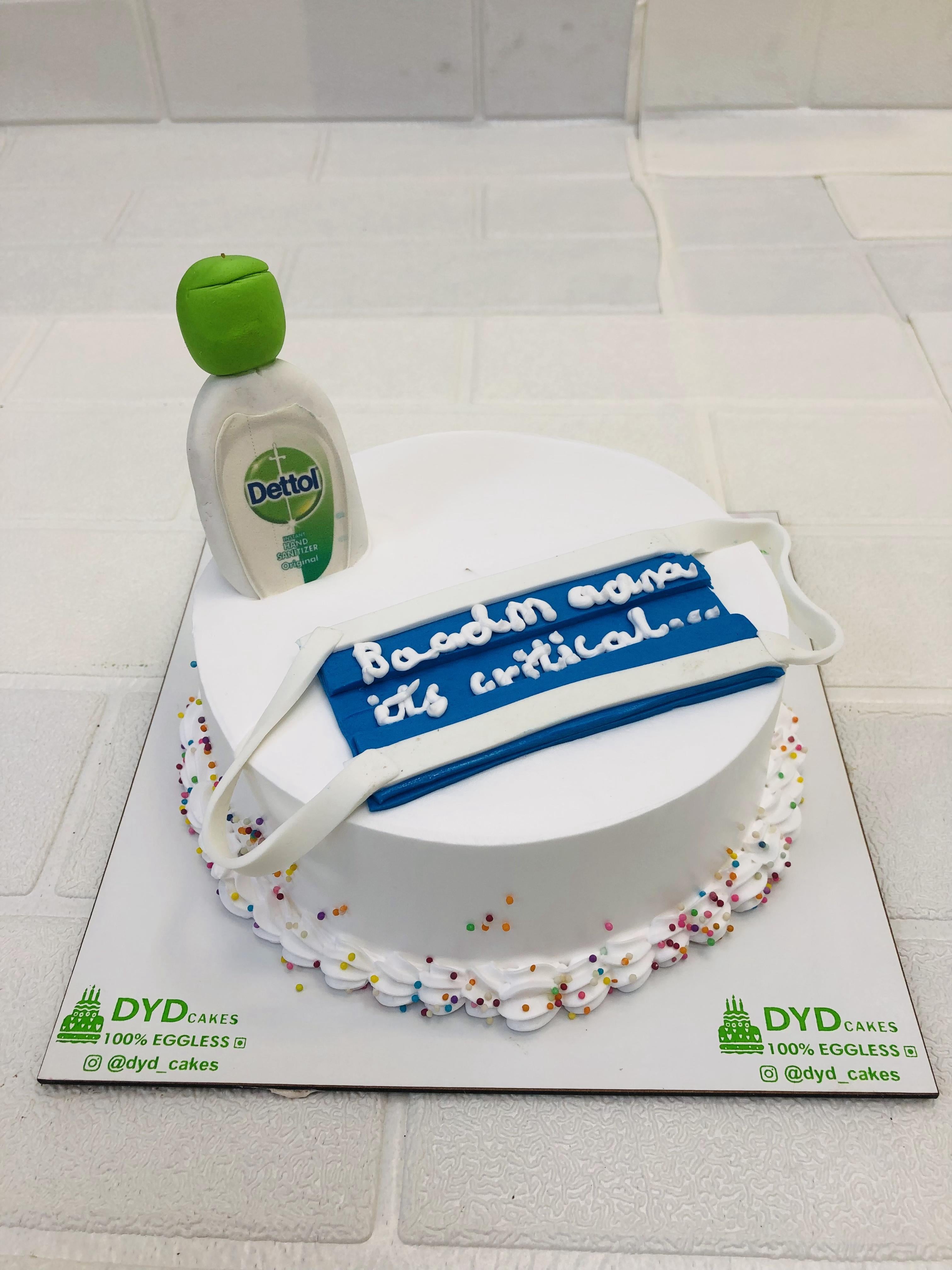 100% Eggless Covid19 special White Forest Cake in Noida , Greater Noida, Delhi from DYD Cakes