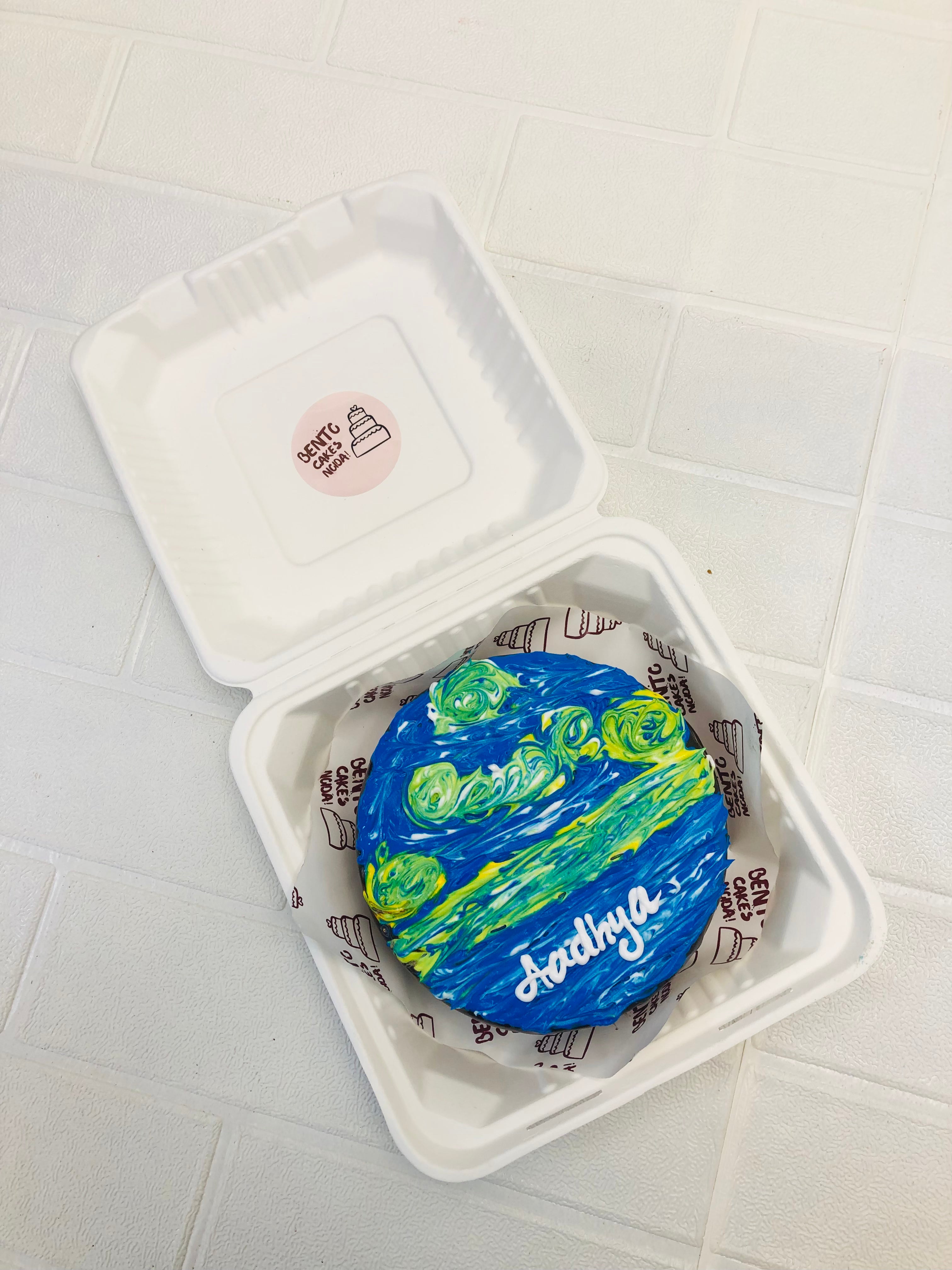 Vincent Van Gogh Theme Bento Cake