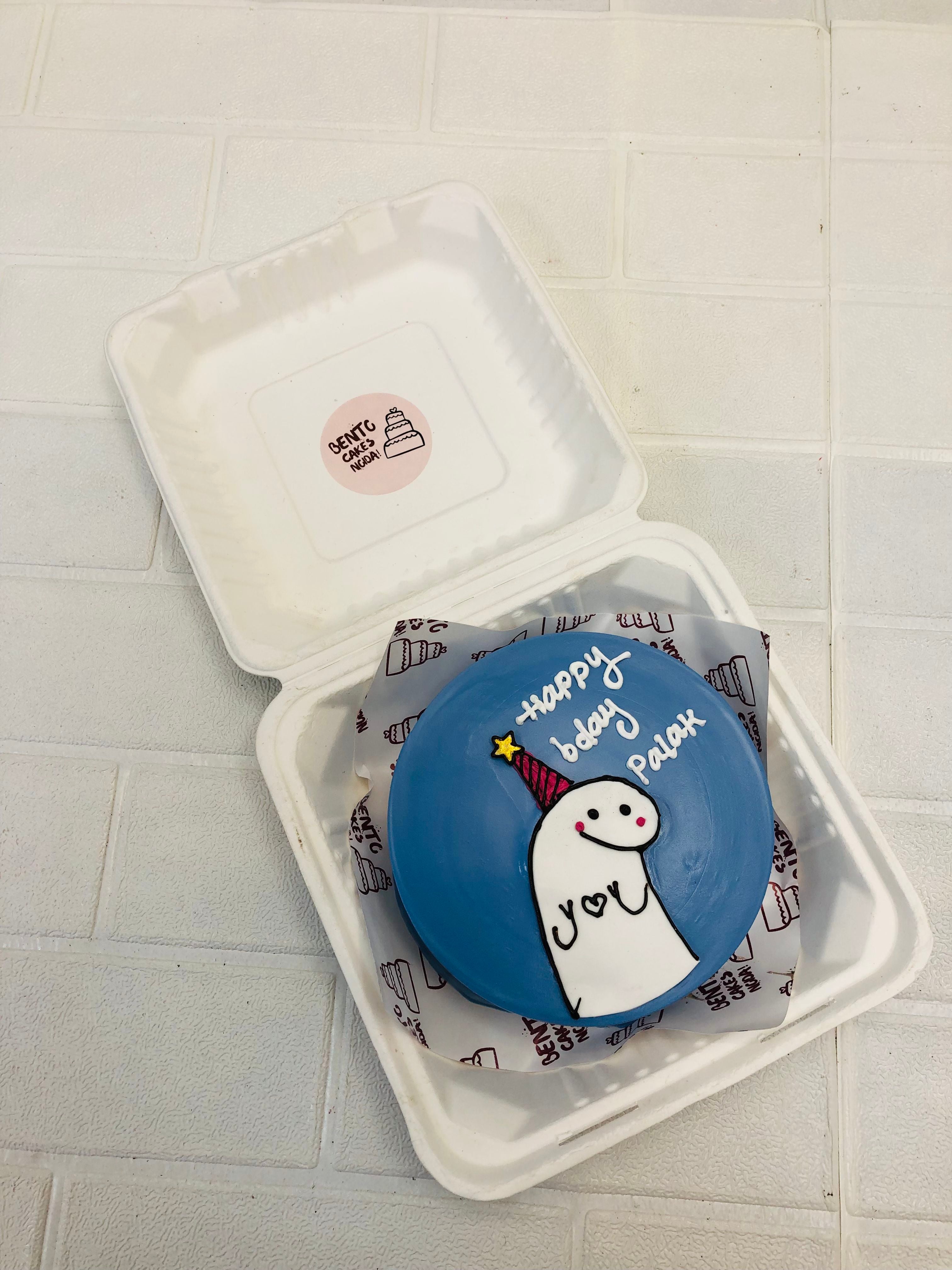 Mimi HBD Theme Blue Bento Cake