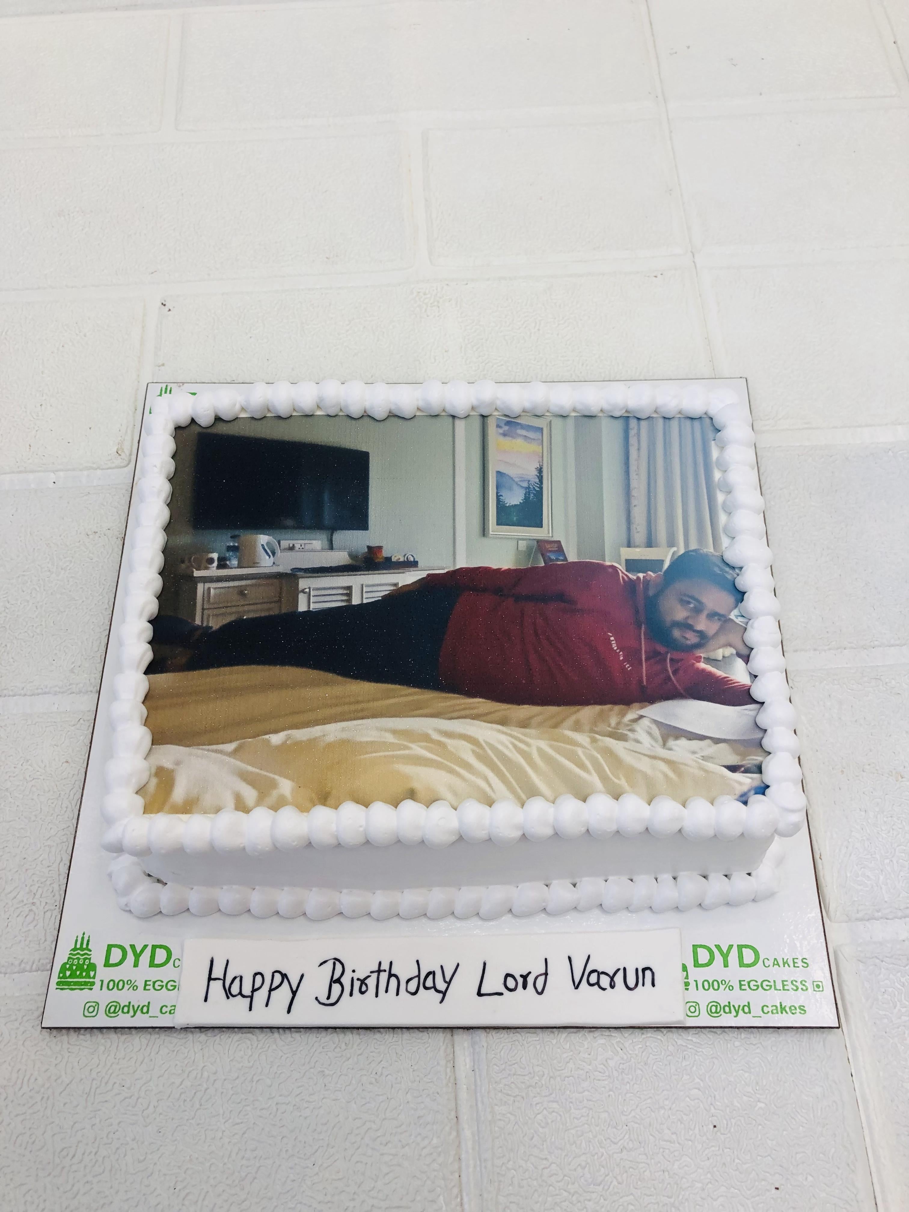 Square Photo Birthday Cake