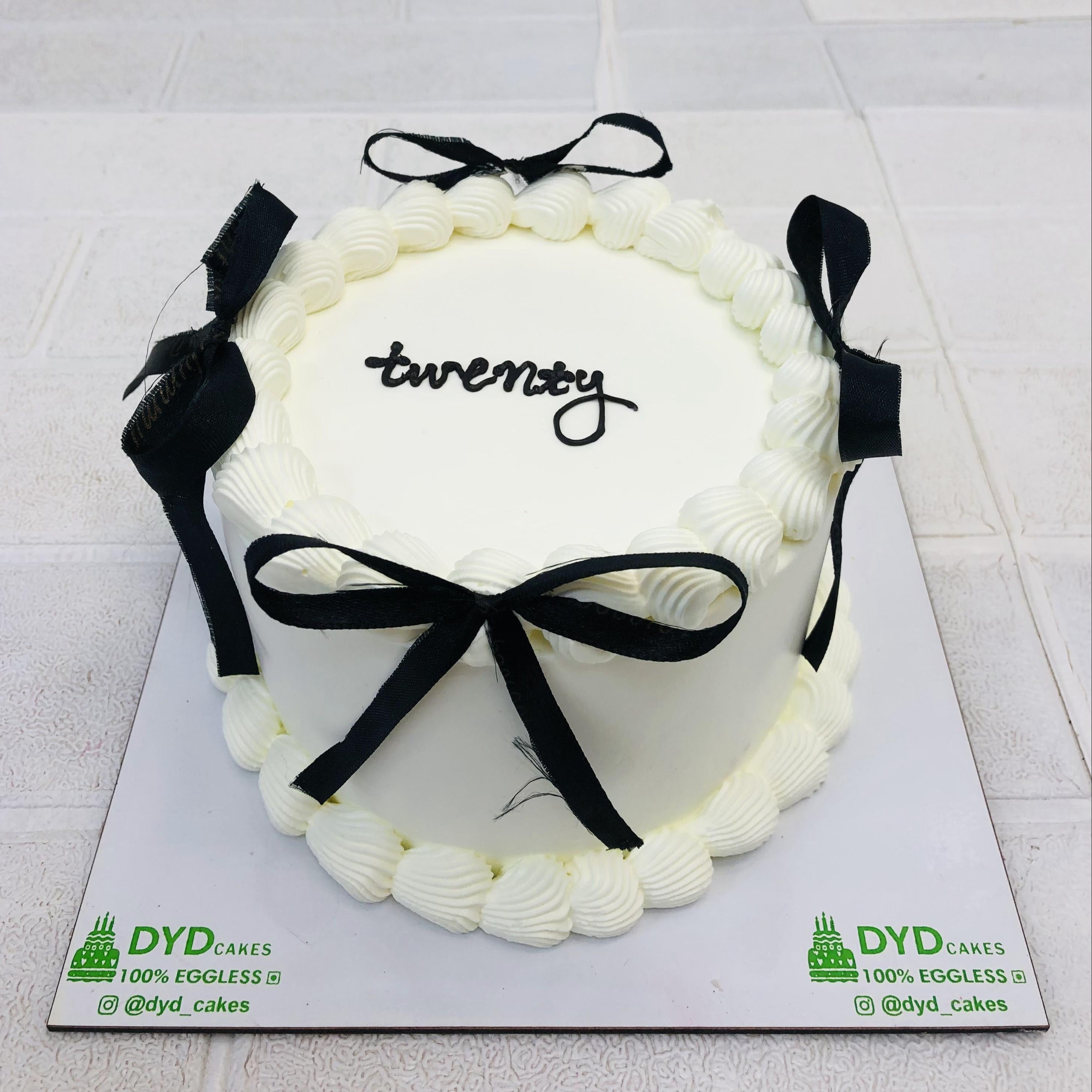 Vintage Black White Theme Cake