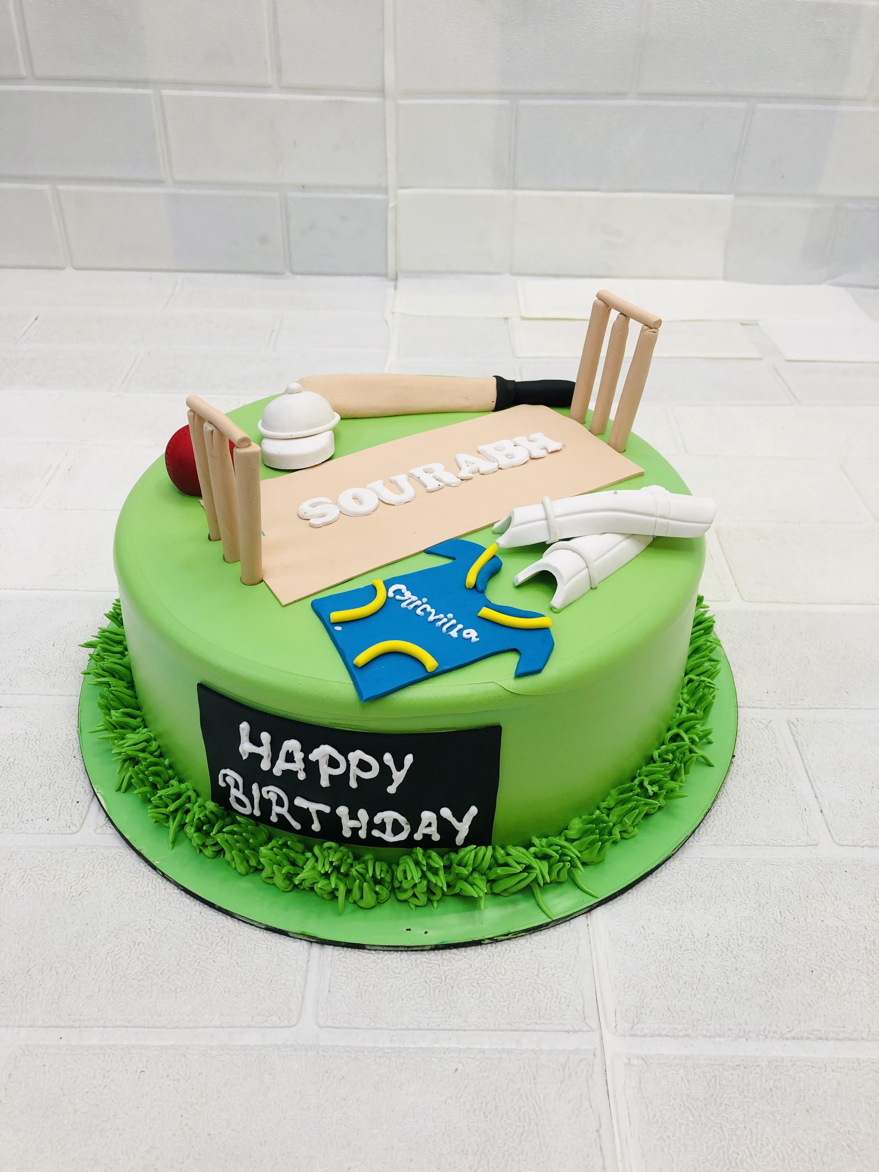 Cricket Kit Cake