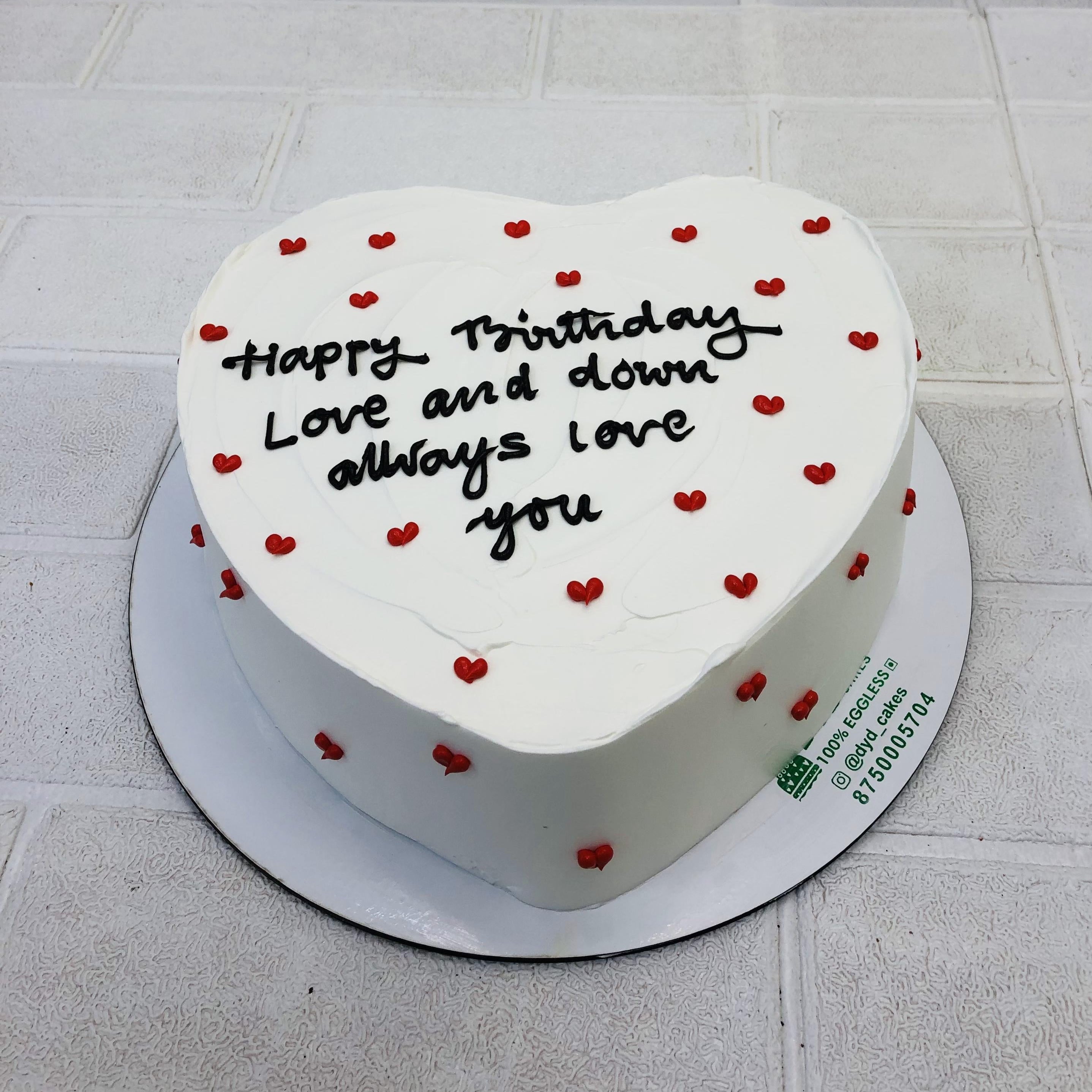 Red Hearts Love Cake