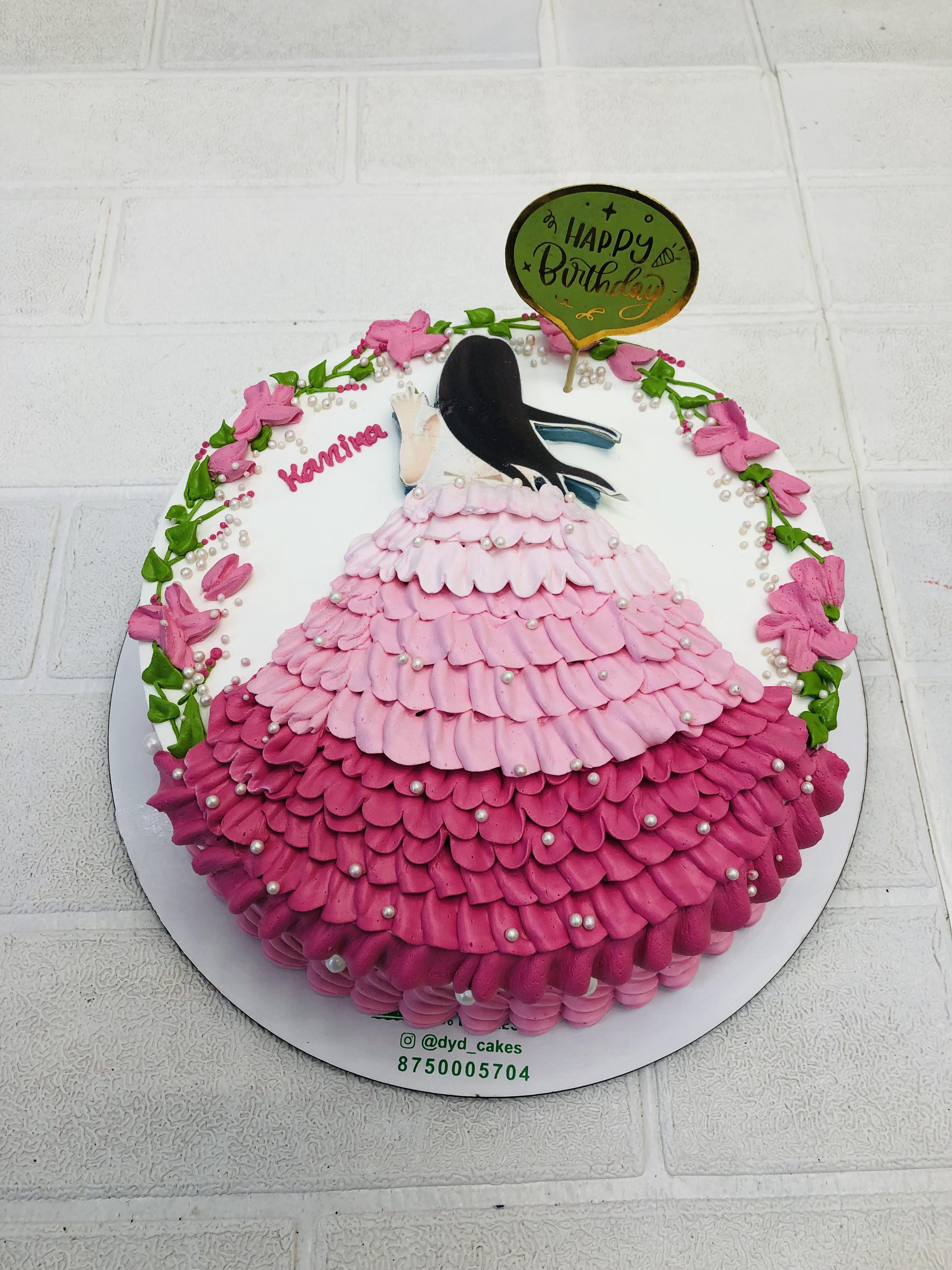 Girl Dress Theme Cake
