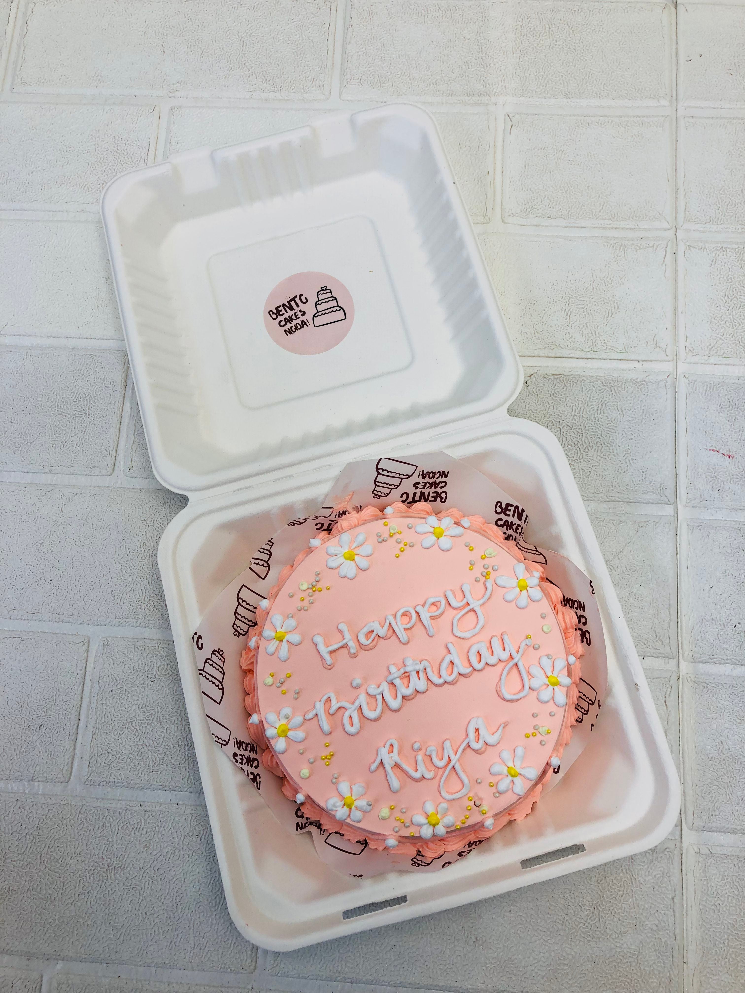 Rose Gold B'day Bento Cake
