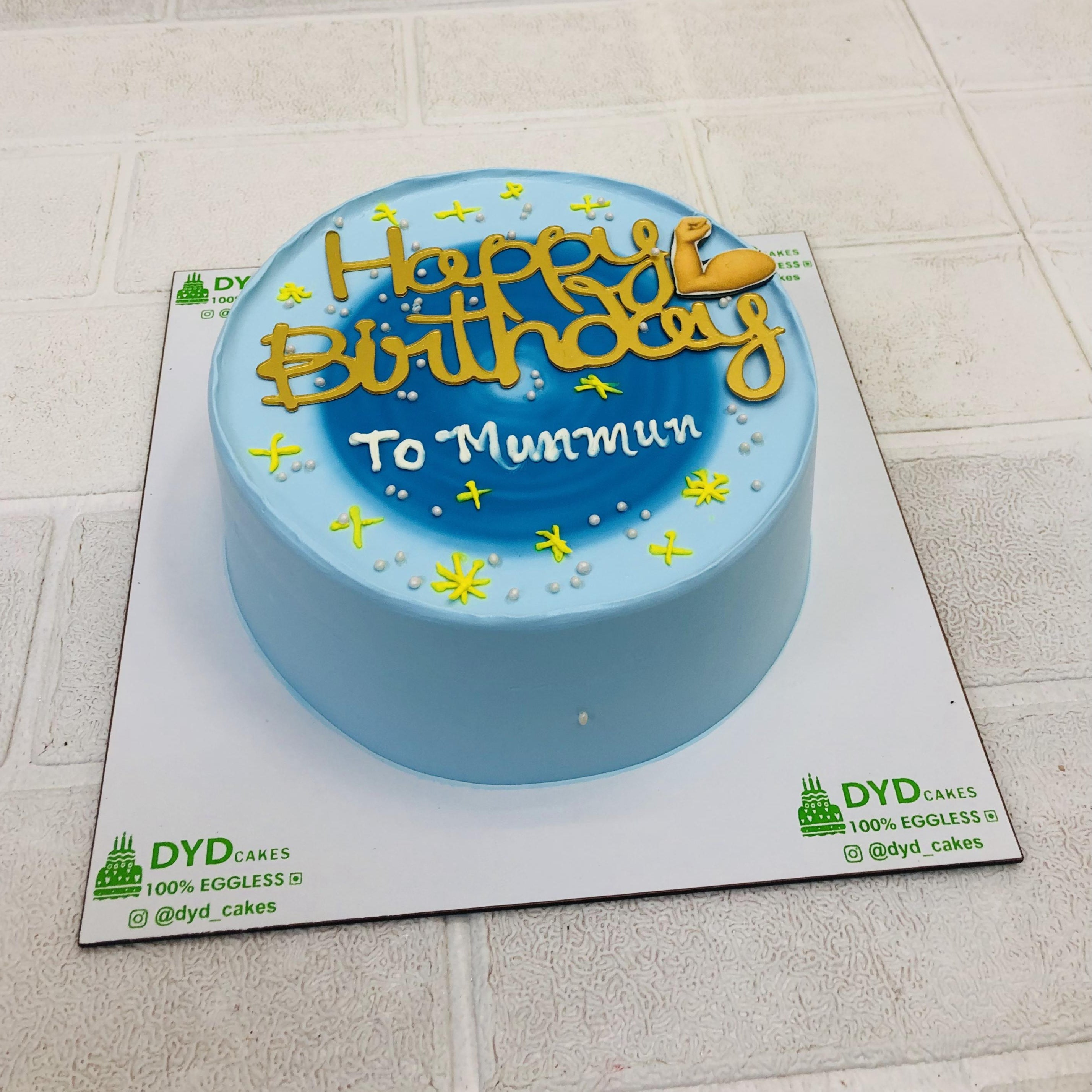 Cool Blue Birthday Cake