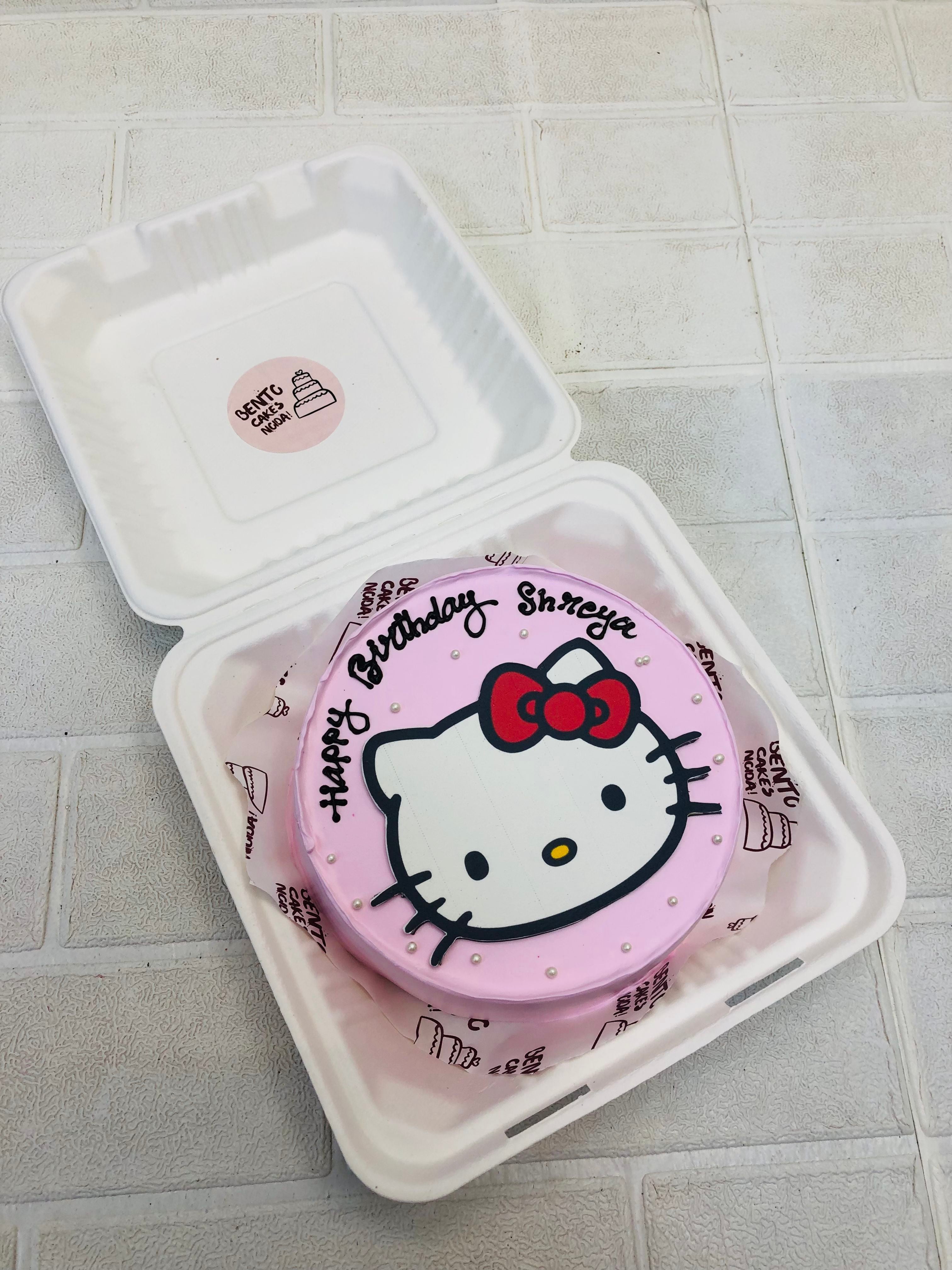 Hello Kitty Theme Bento Cake
