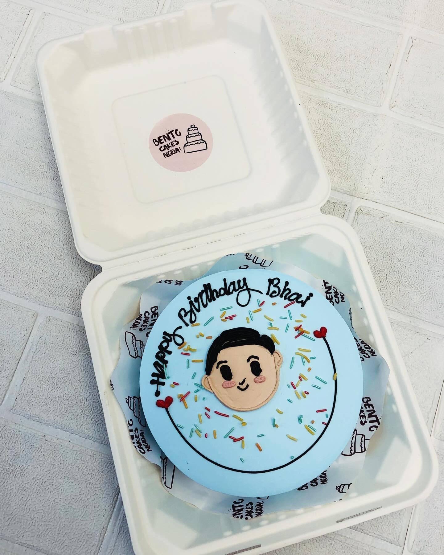 Kids Designed Blue Bento Cake