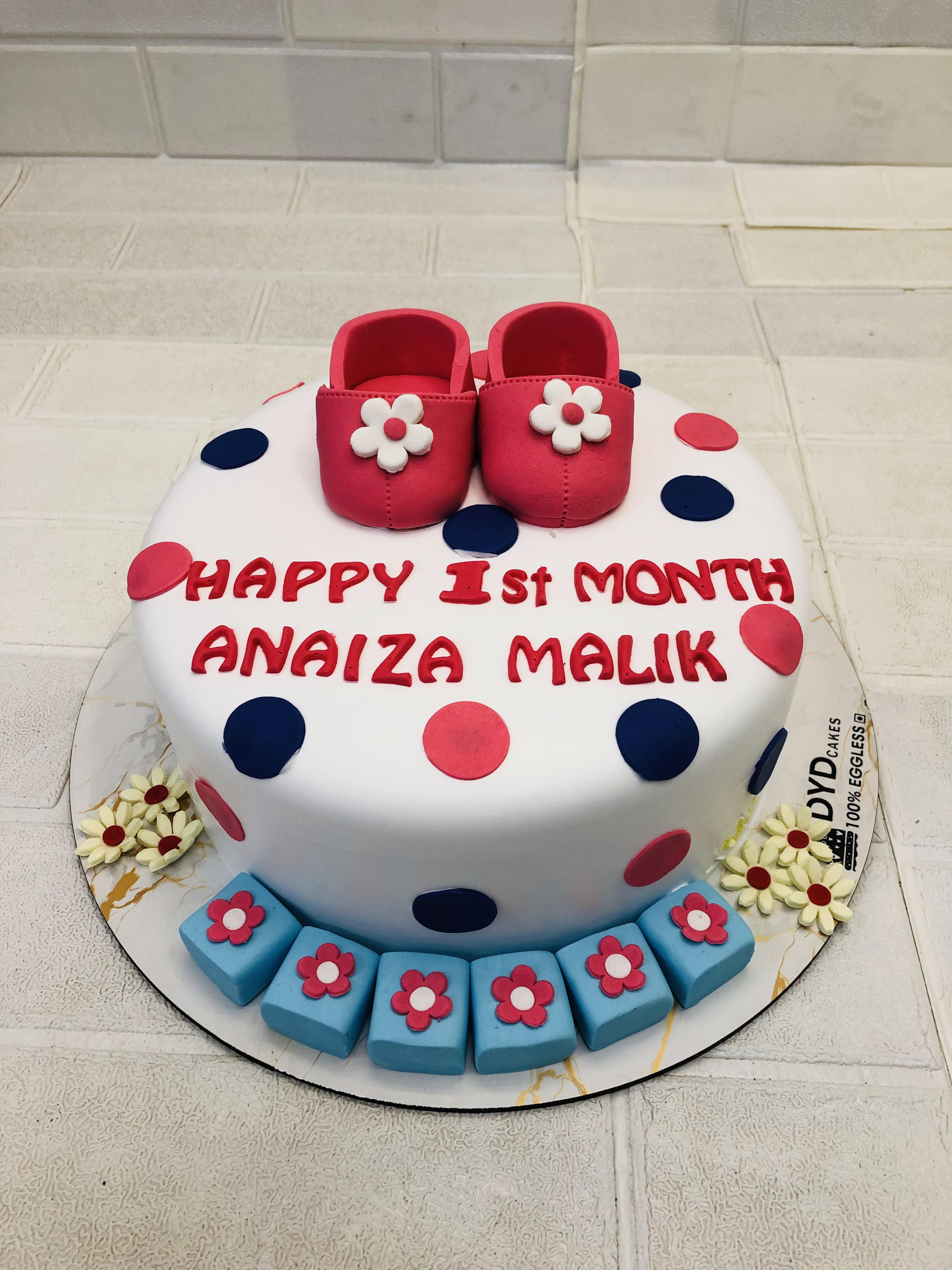 Floral Baby Shoes Cake