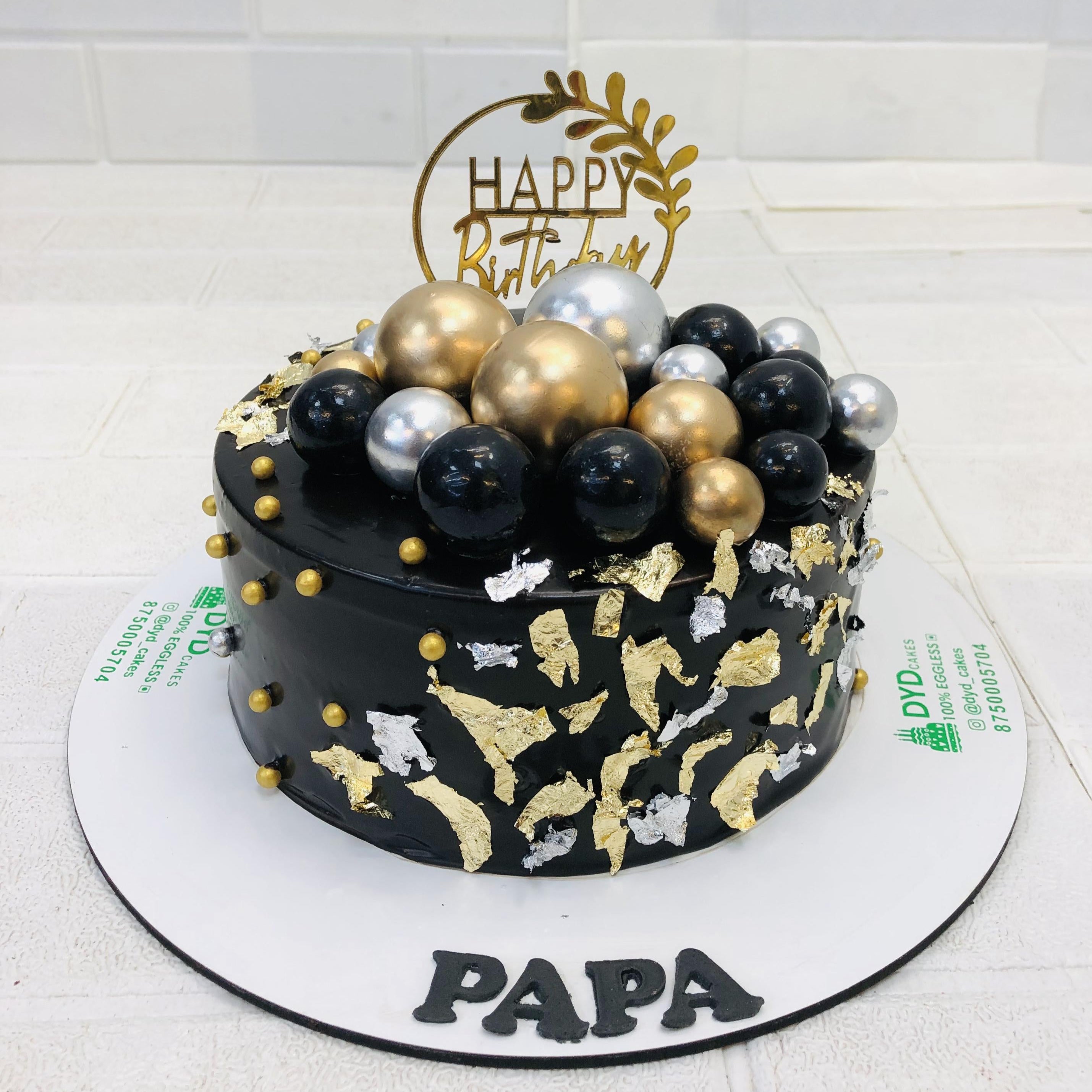 Dark Chocolate Gold Cake