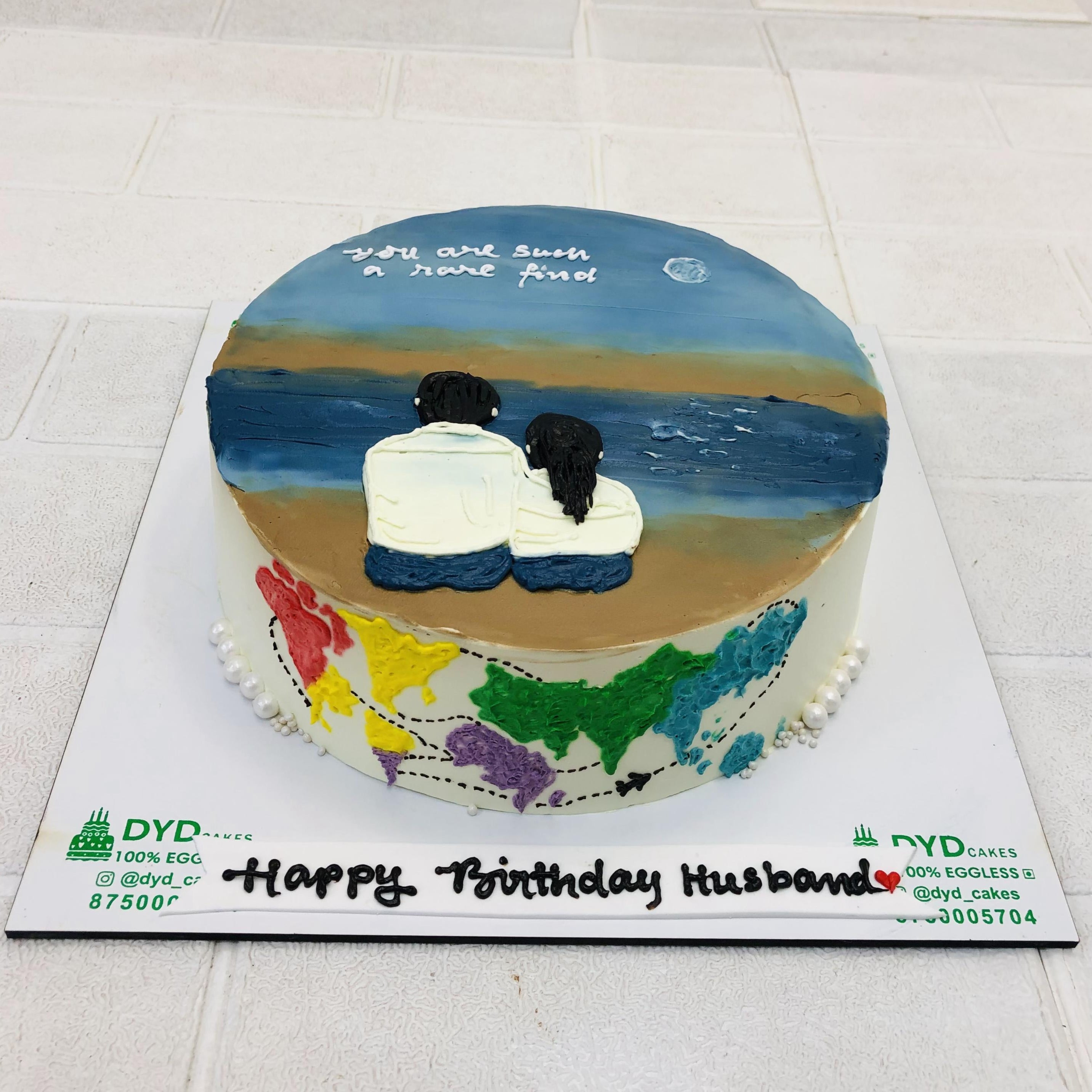 World Tour Theme Vintage Cake