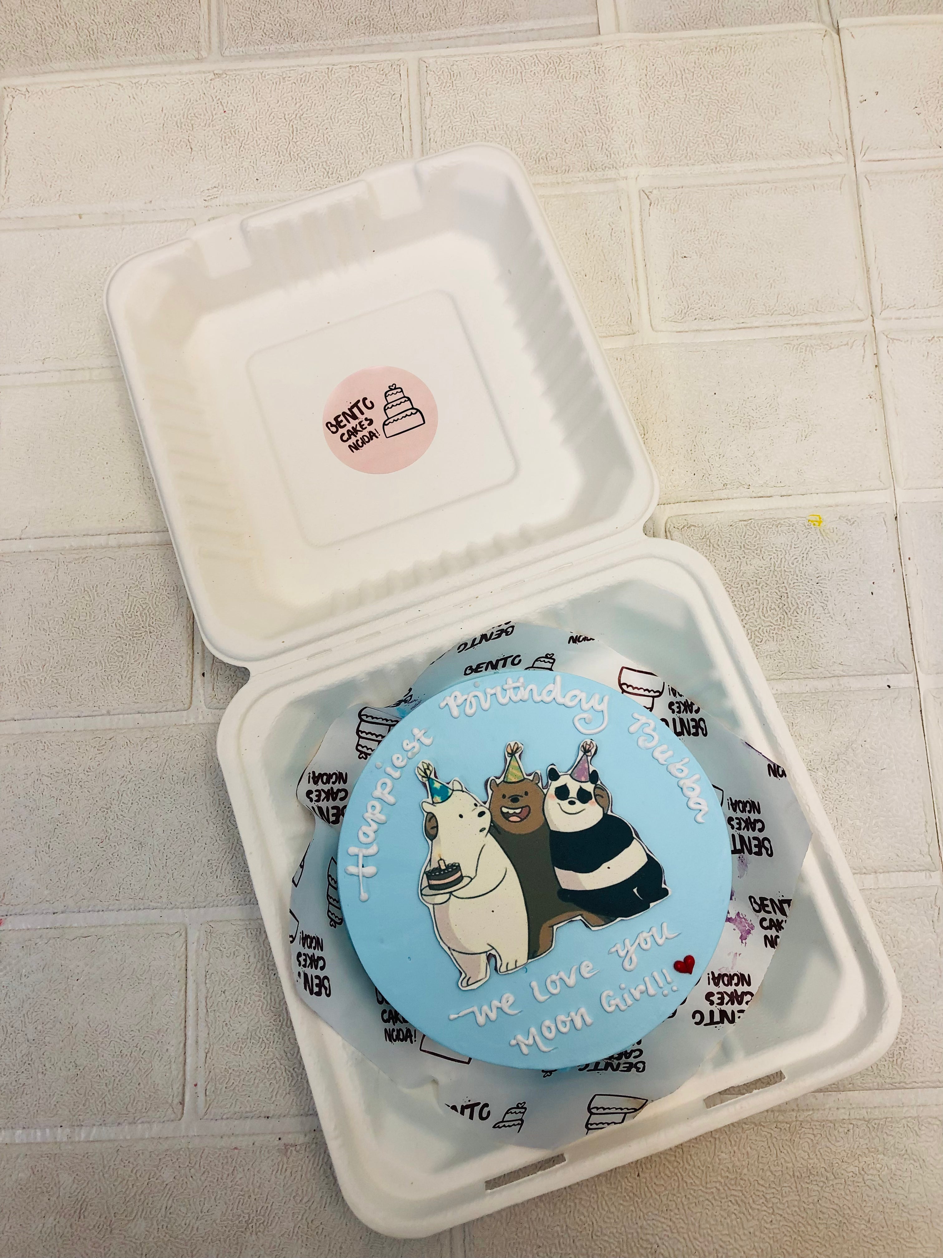 Moon Girls Theme Bear Bento Cake