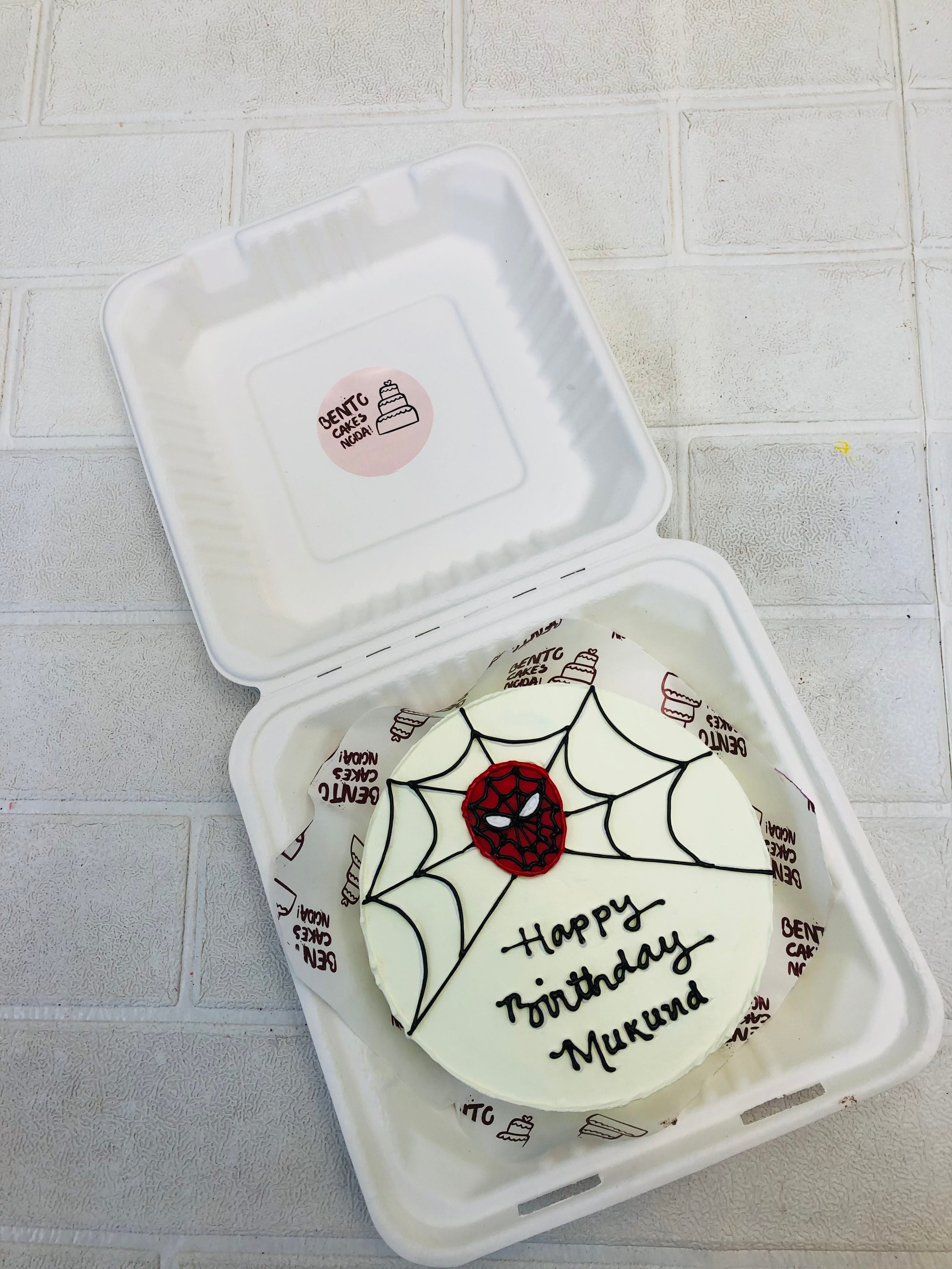 Spiderman Face Bento Cake