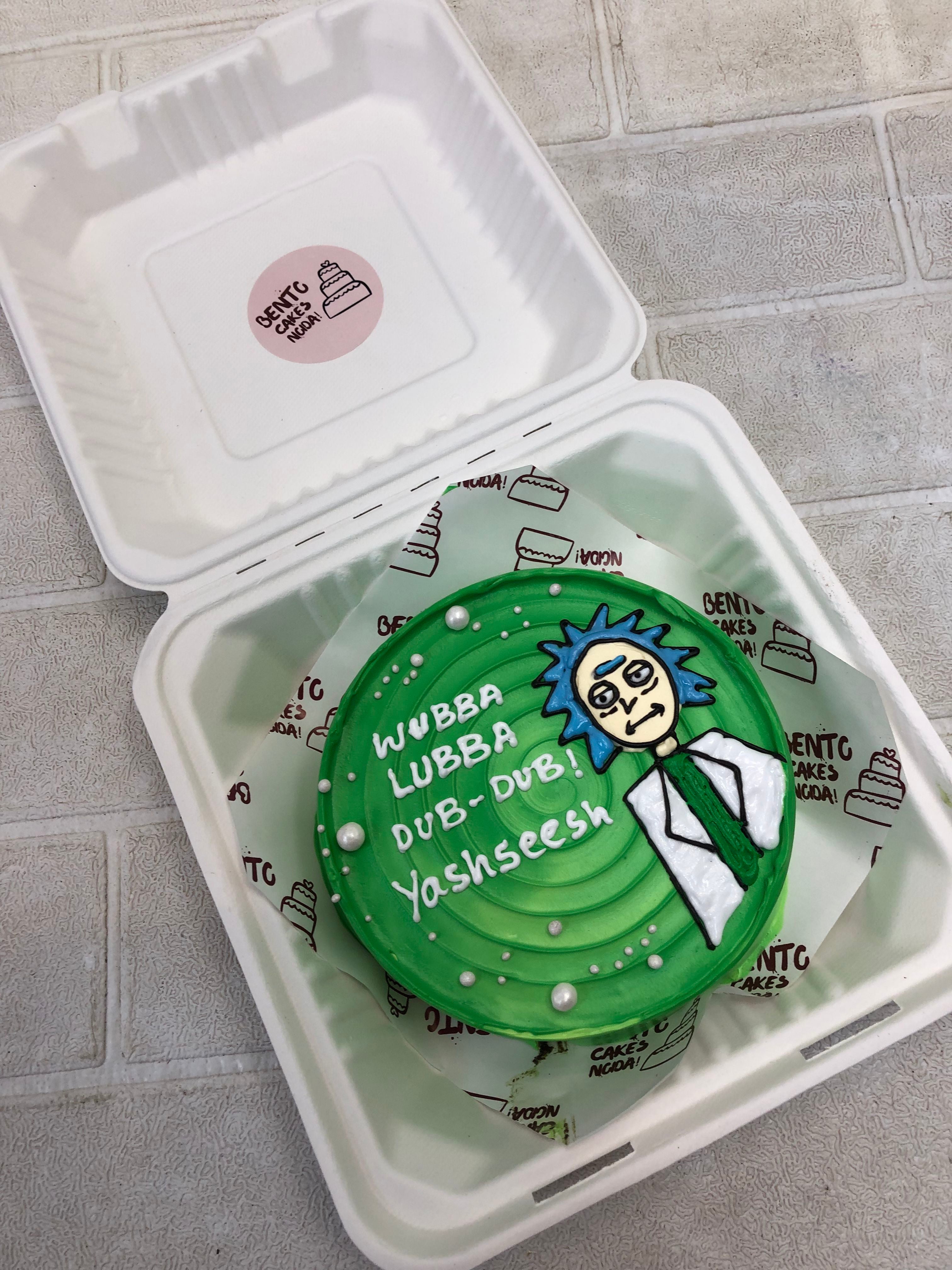 Rick Cartoon Theme Bento Cake