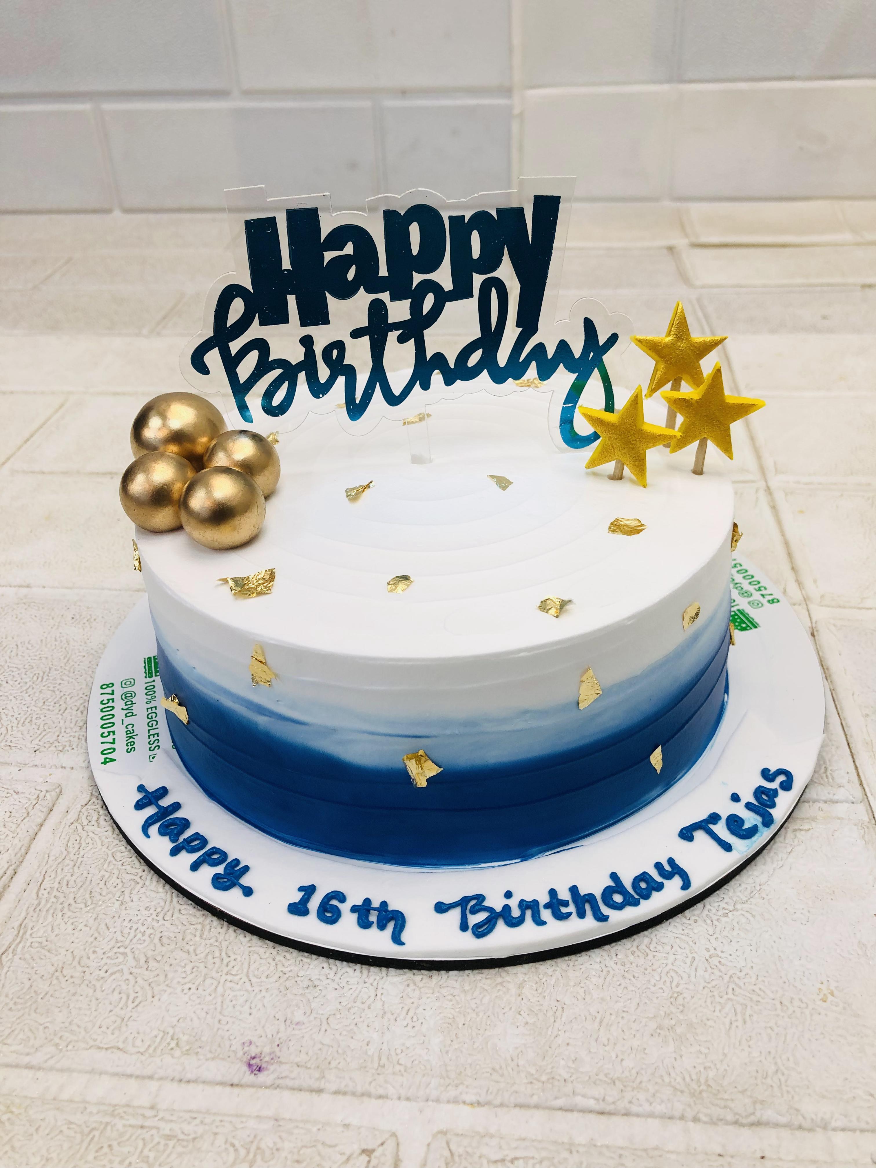 Bright  Blue Cake