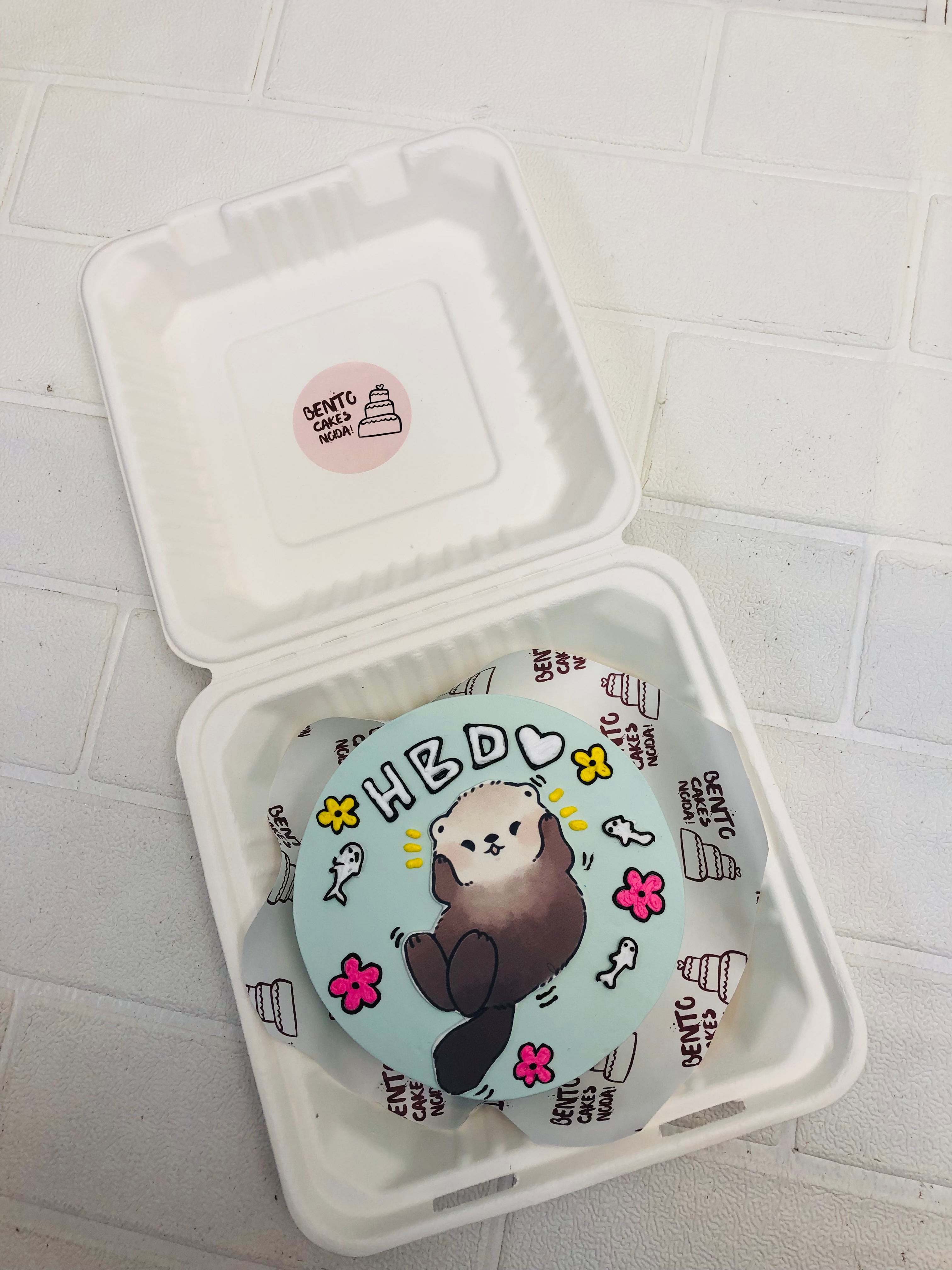 HBD Theme Cute Panda Bento Cake