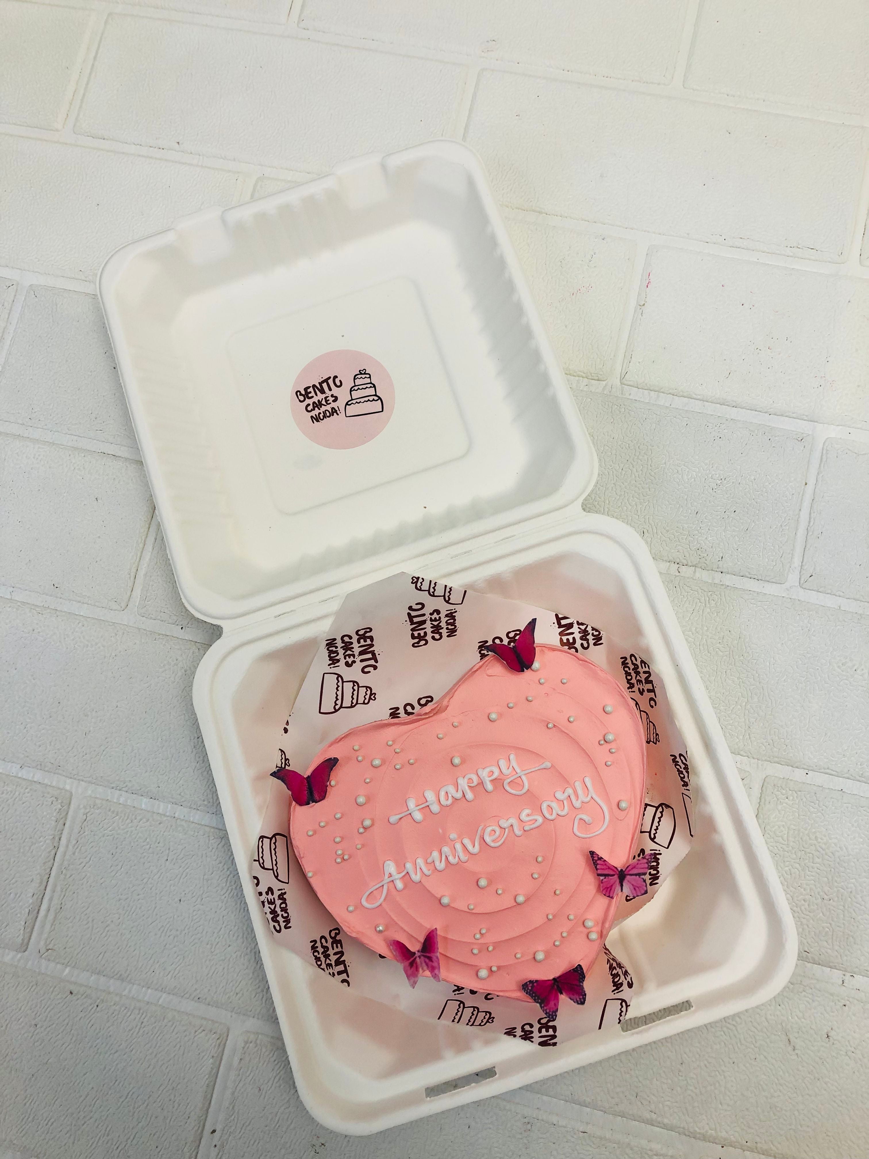 Butterfly Theme Anniversary Bento Cake
