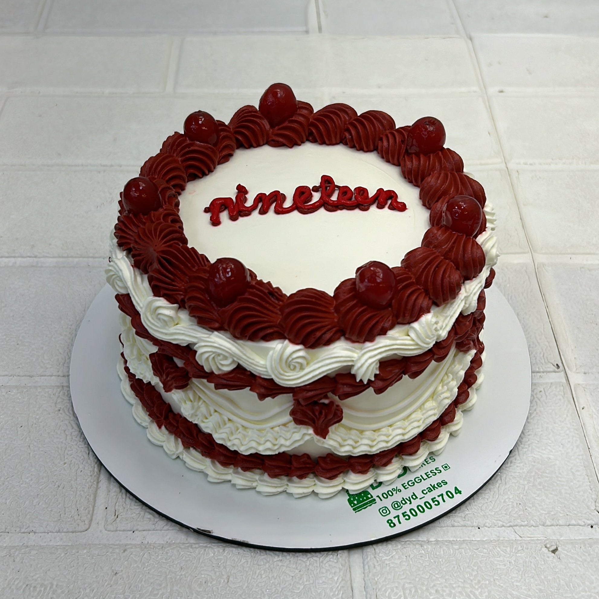 Red Flowers Butter Cake