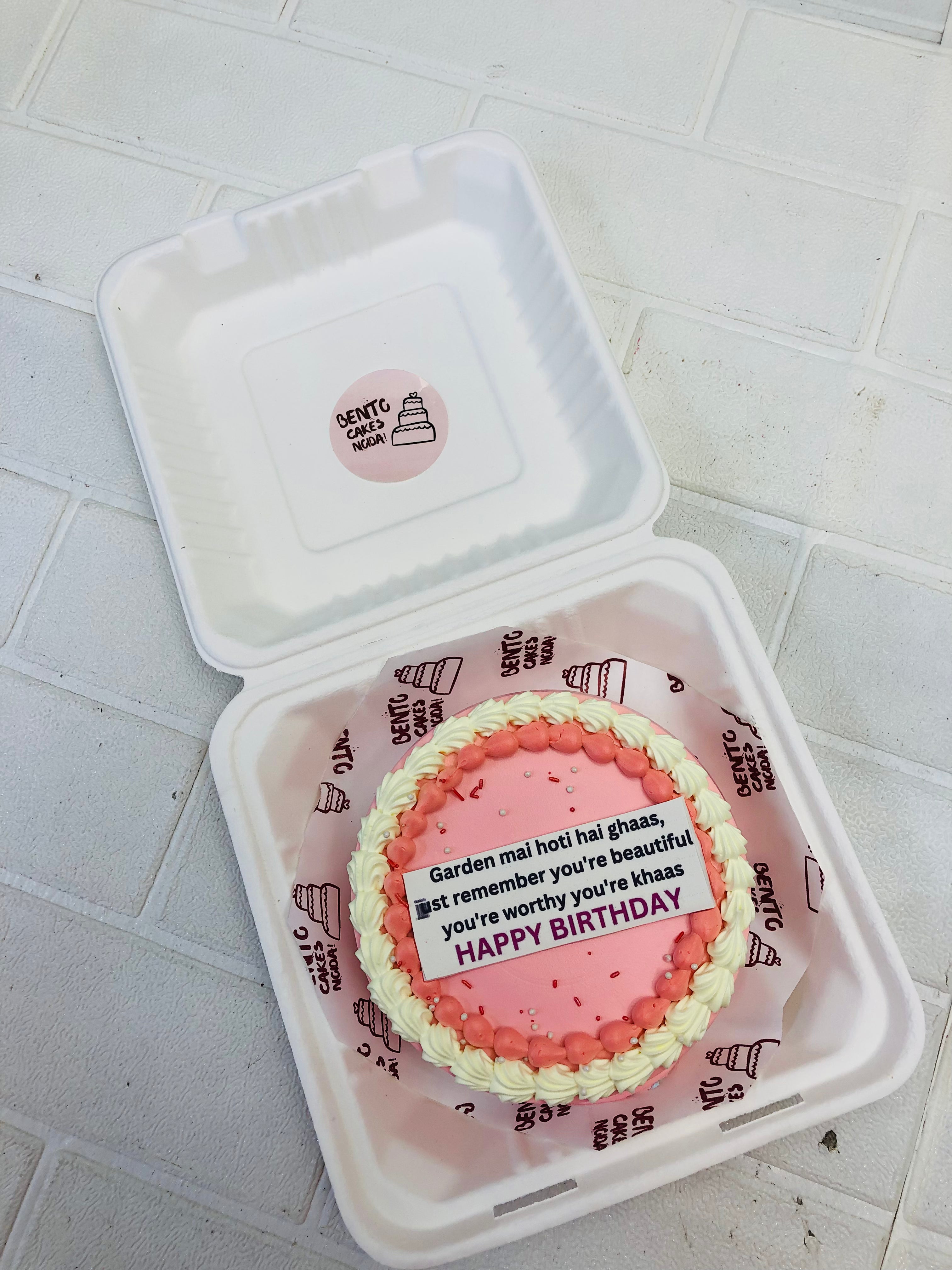 Elegant Message Theme Bento Cake