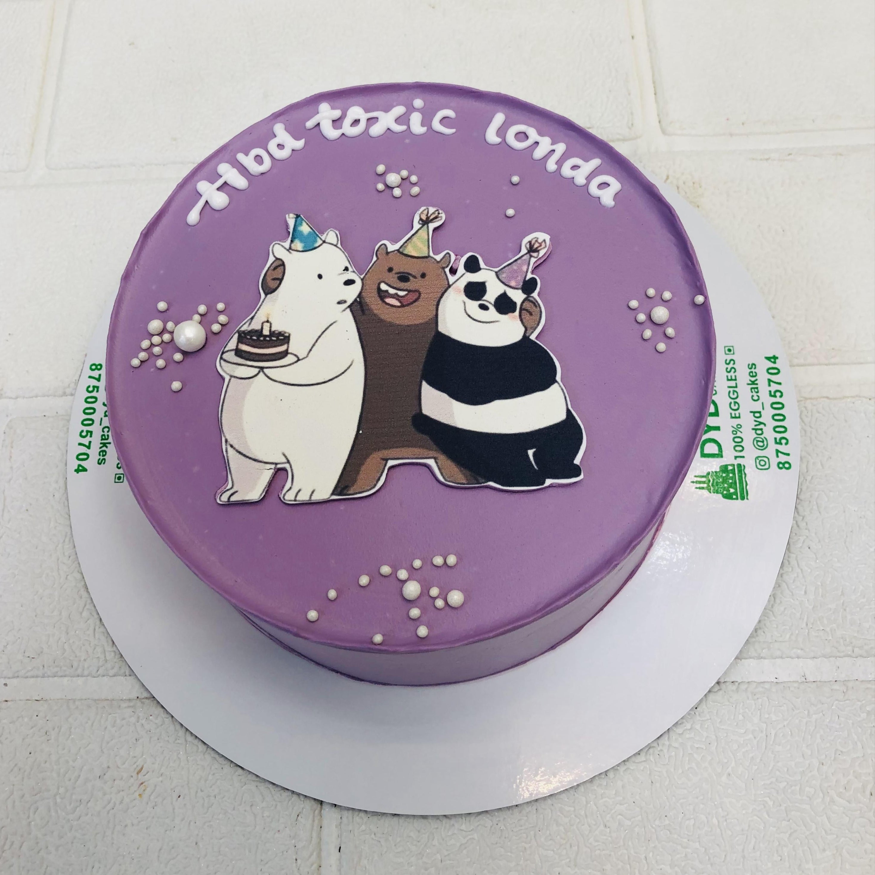 Bare Bears Birthday Cake