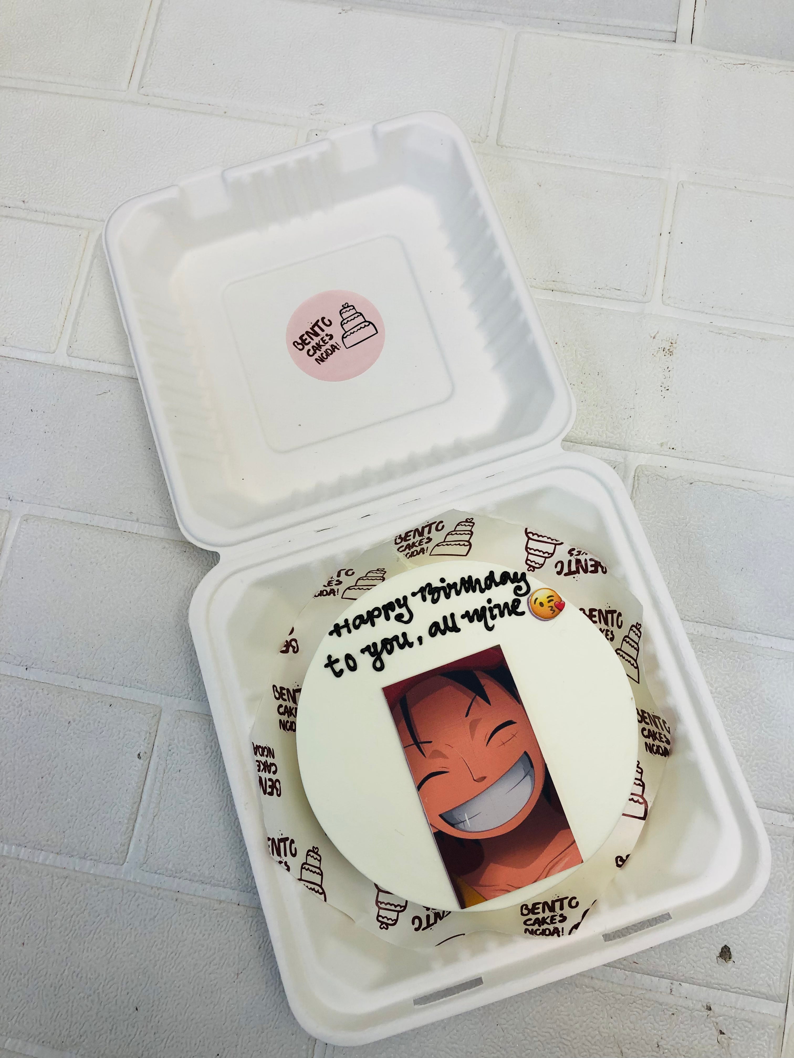 one pice Theme White Bento Cake