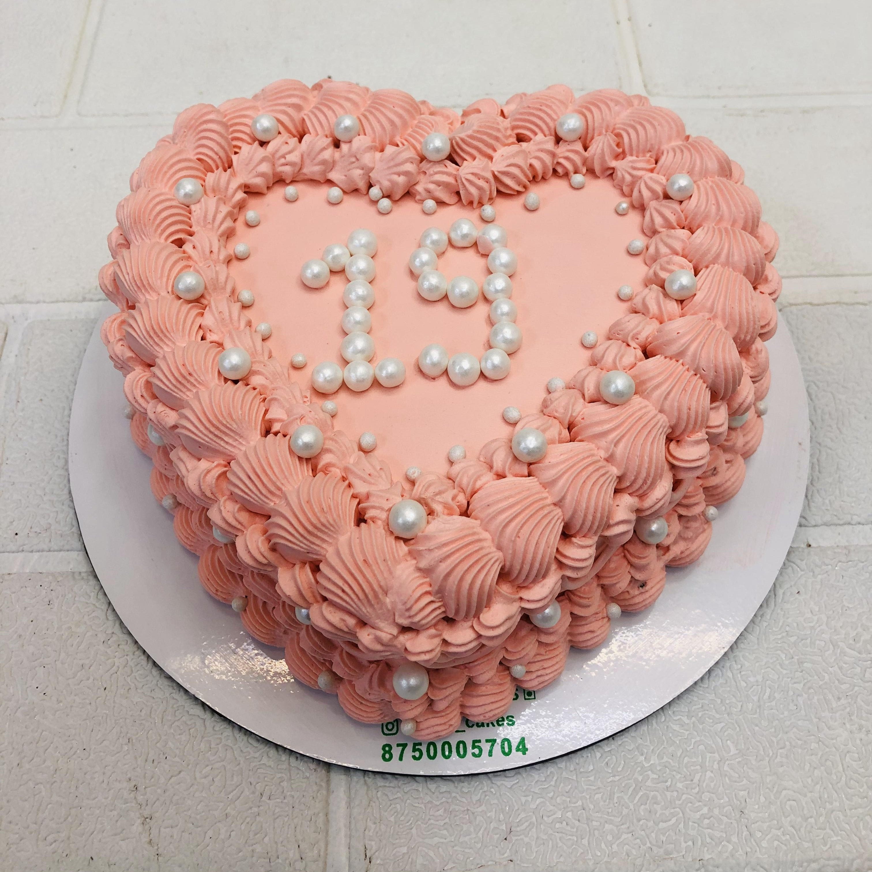 Rose Gold Heart Shape Cake