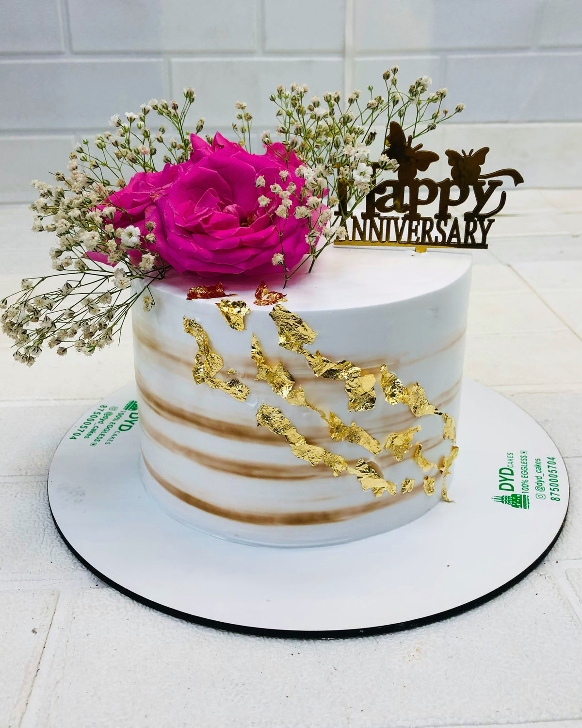 Special Floral Anniversary Cake