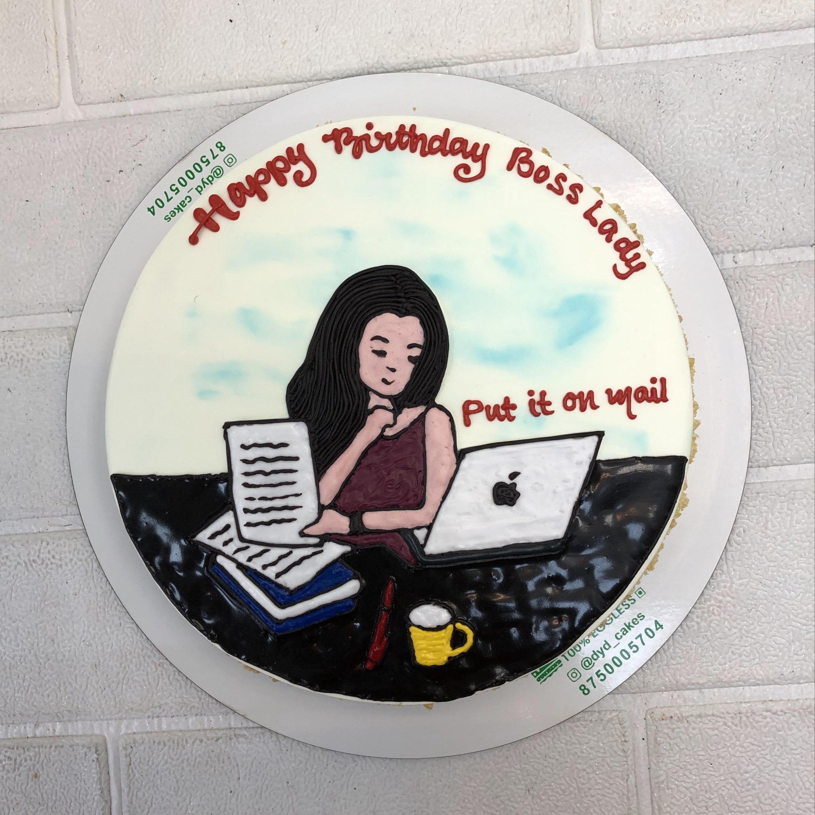 Office Theme Cake For Girls