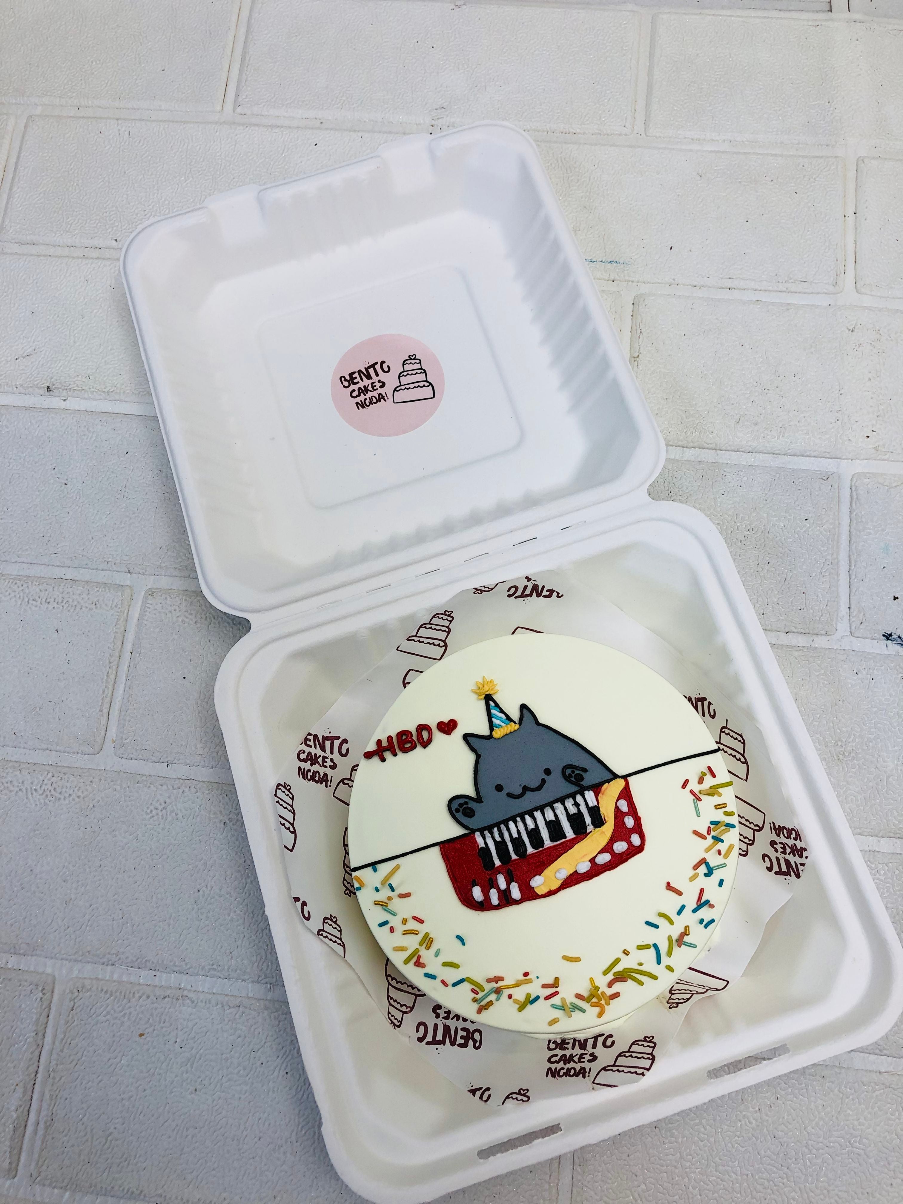 Pusheen Theme Birthday Bento Cake