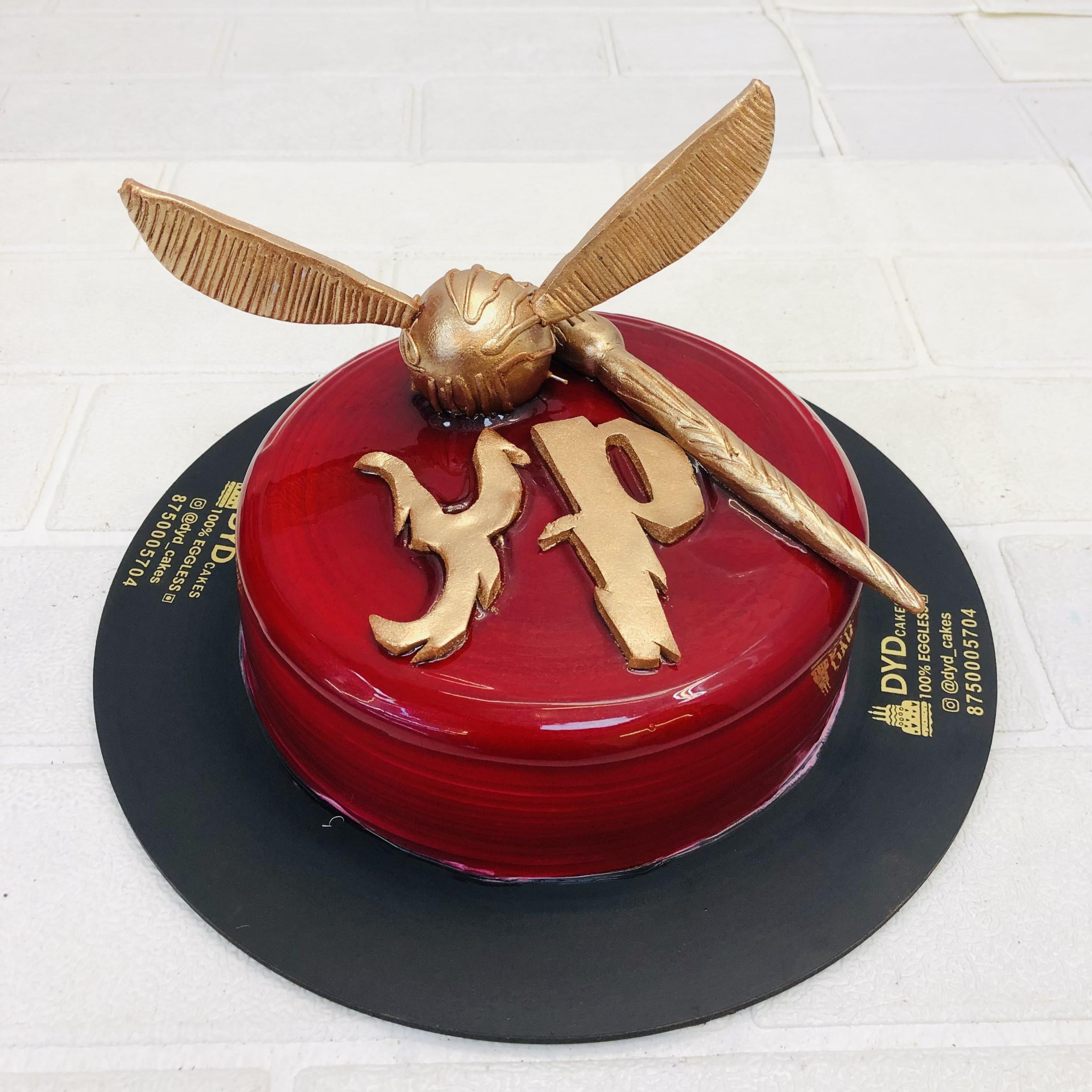 Harry Potter Theme Red Cake