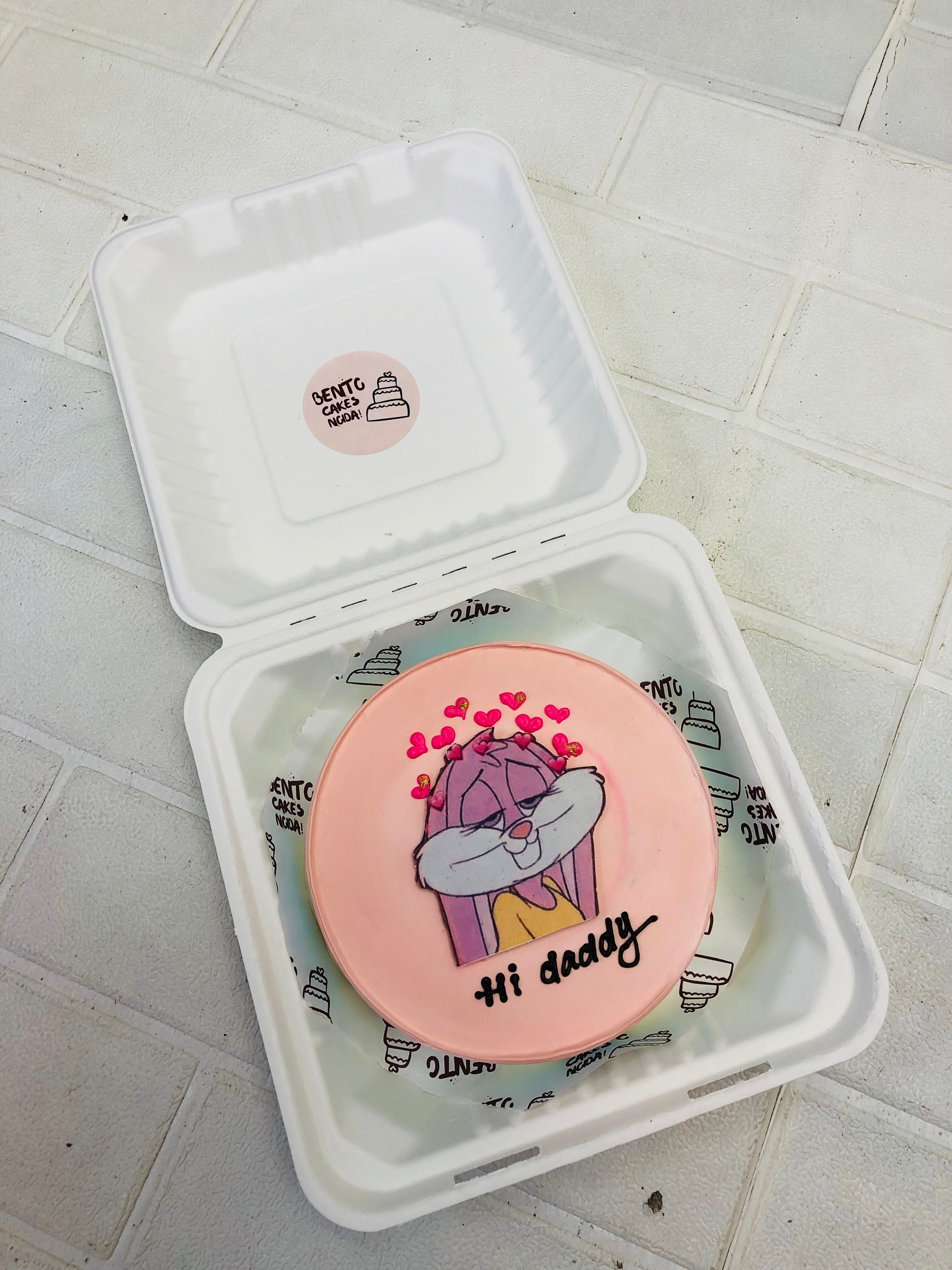 Bunny Bugs Cartoon Bento Cake