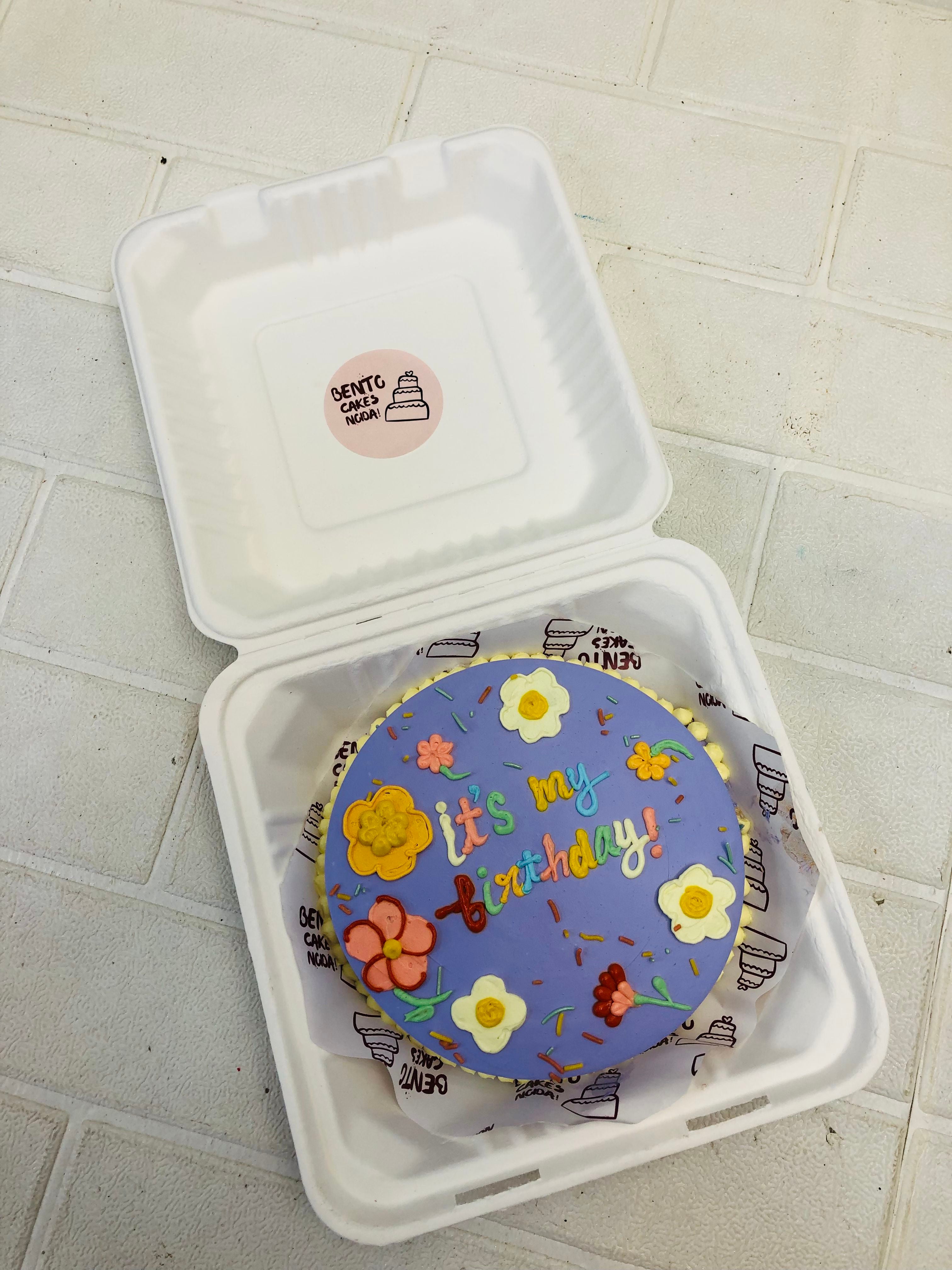 Lovely Floral Theme Birthday Bento Cake