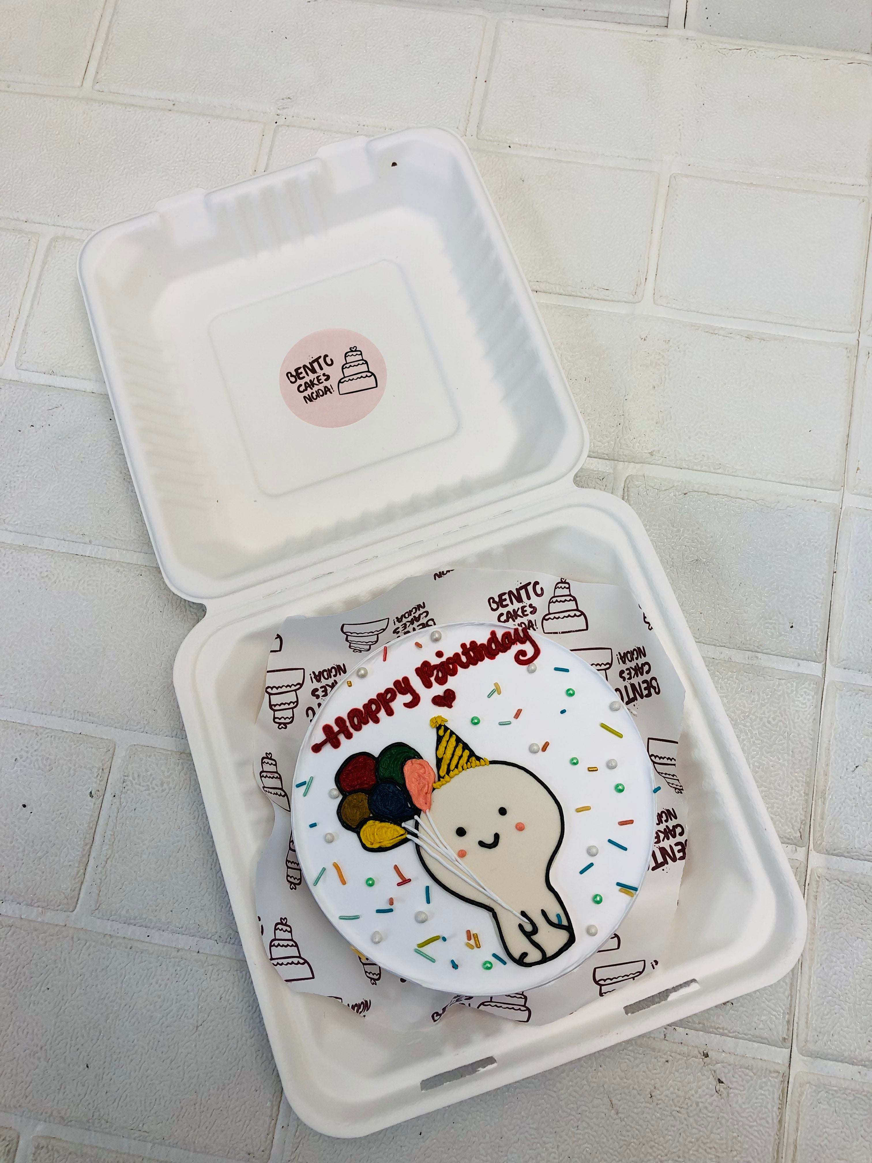 Cartoon B'day Pretty Bento Cake