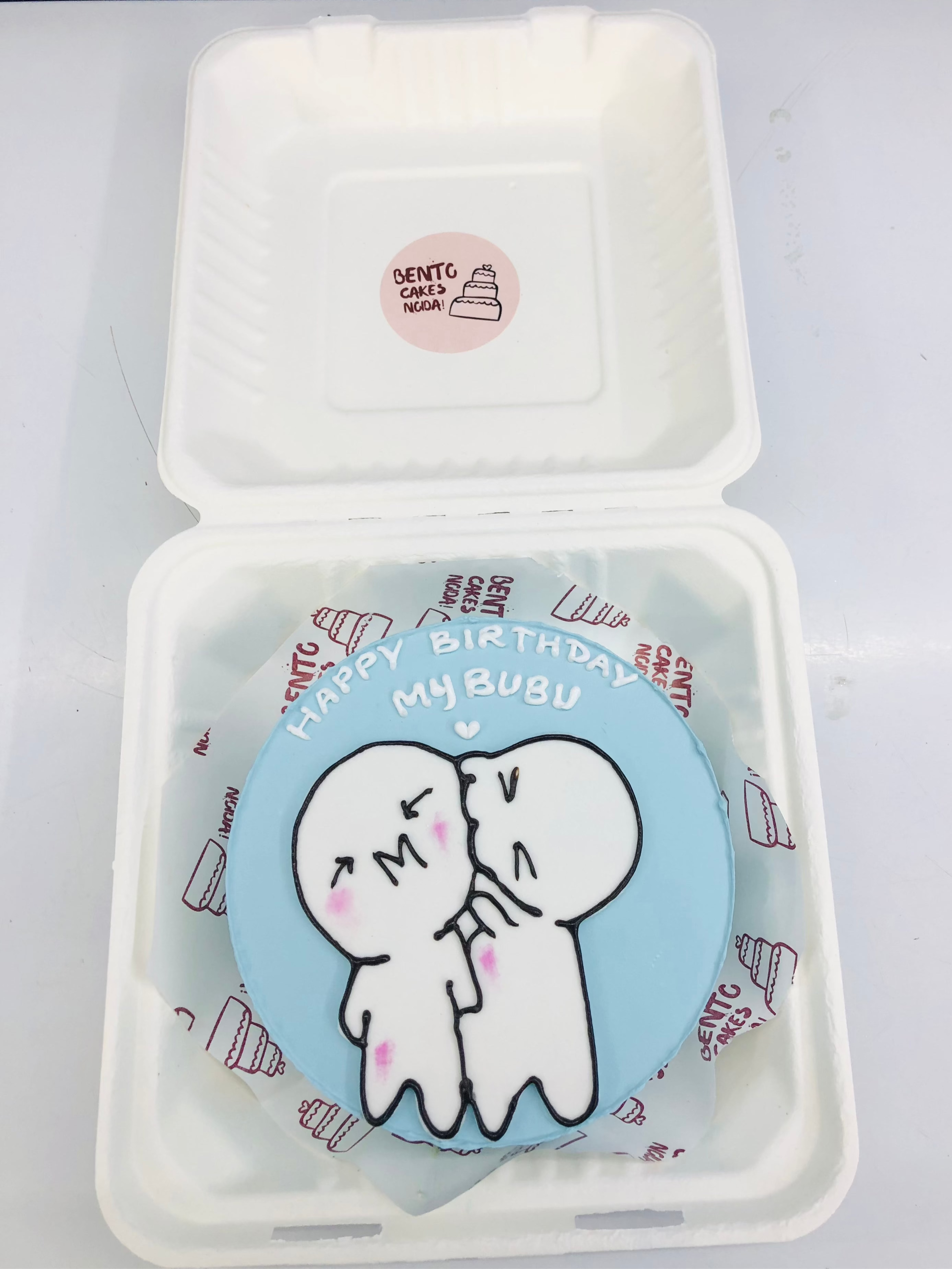 Bubu Dudu Theme Blue Bento Cake