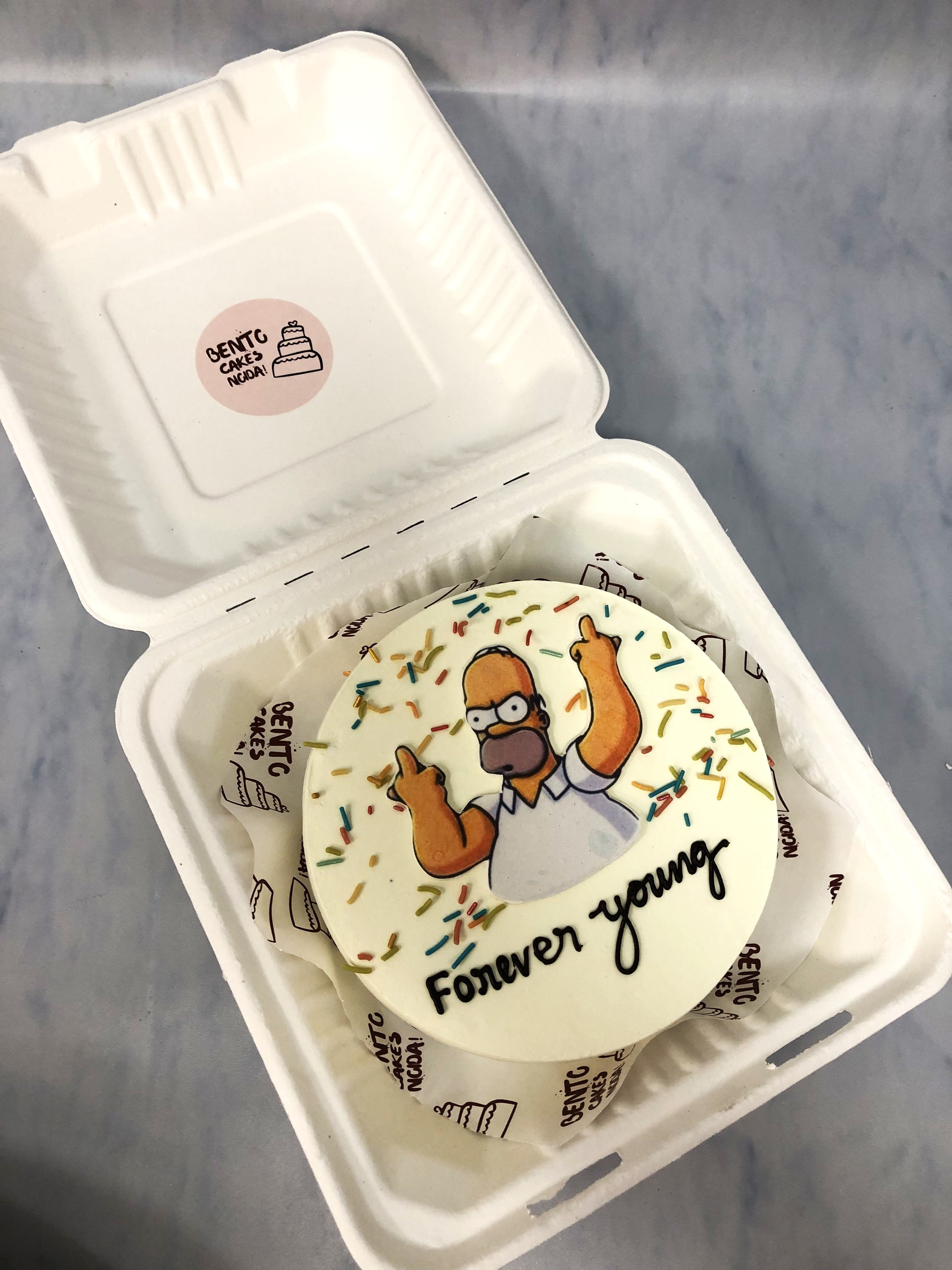 Forever Young Theme Cartoon Bento Cake