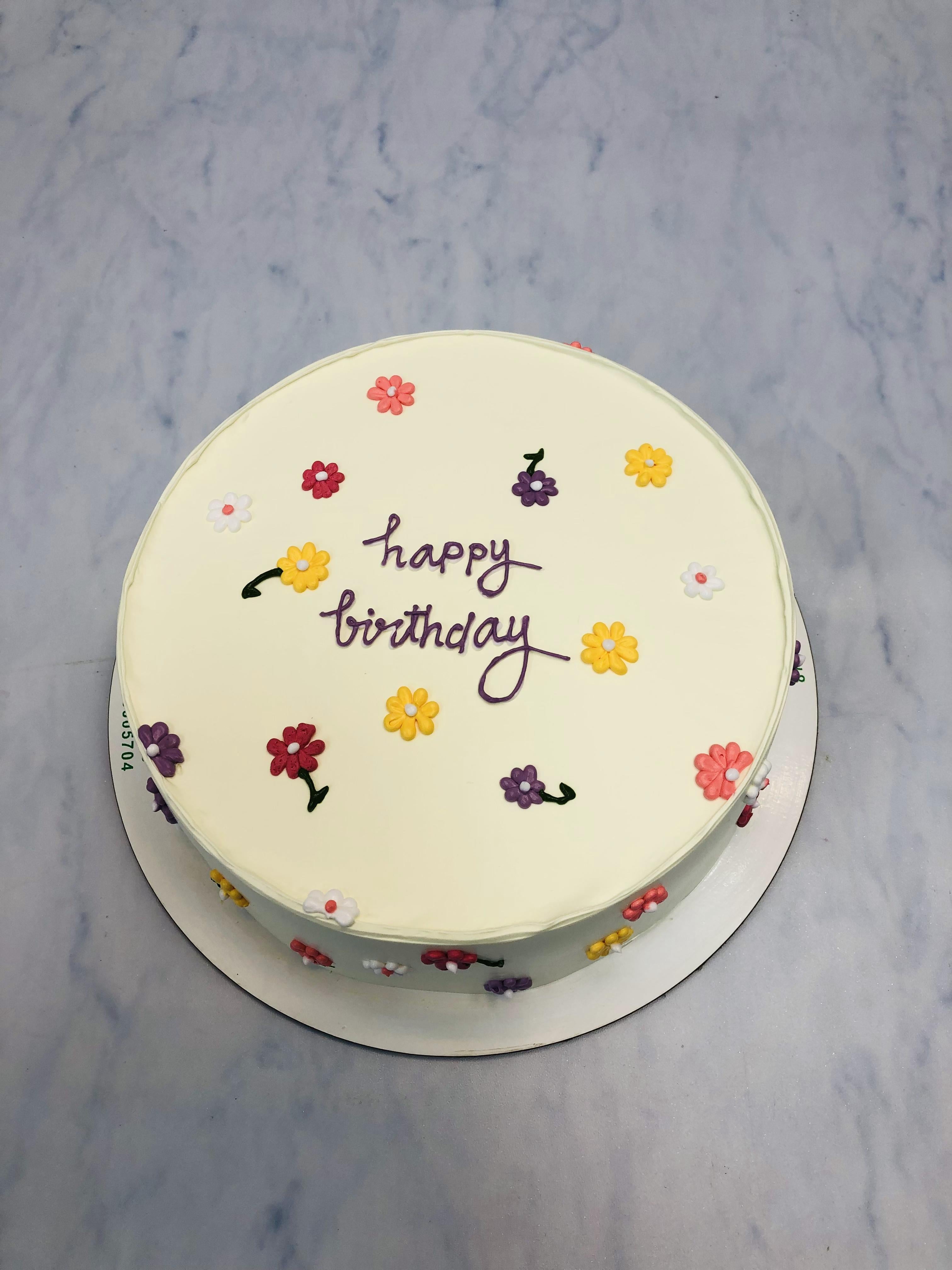 Flower white Cake