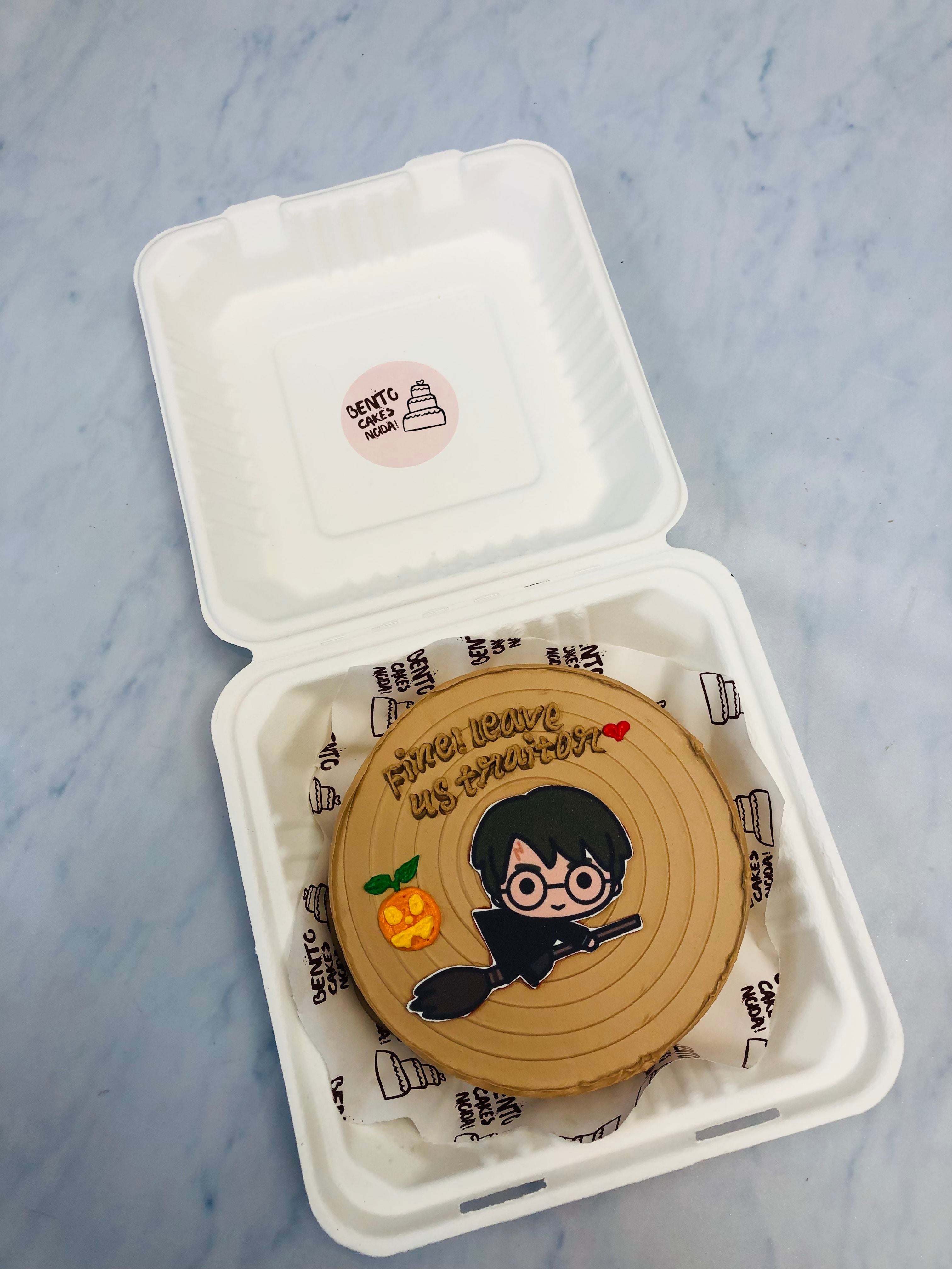 Harry Potter Theme Brown Bento Cake